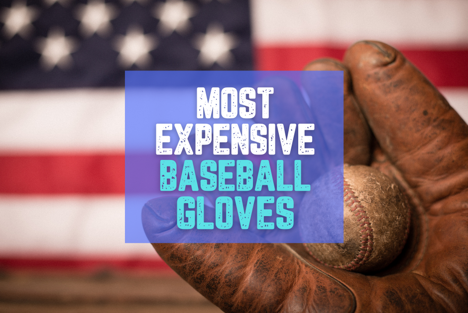 Collection of most expensive baseball gloves in a gallery layout
