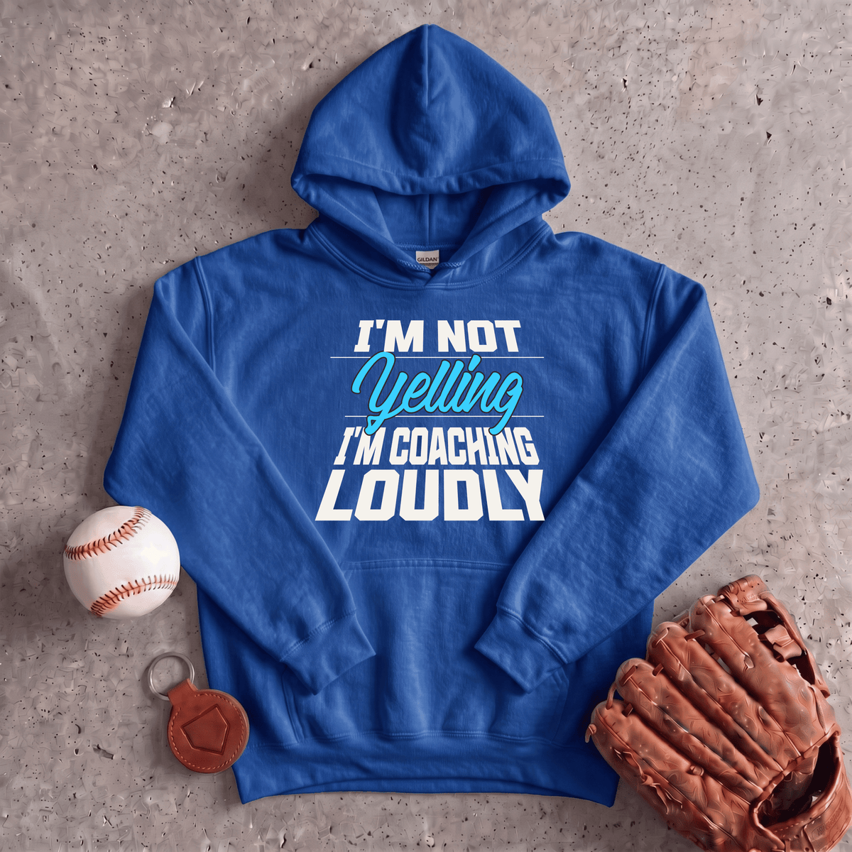 Im Not Yelling Im Coaching Loudly Hoodie