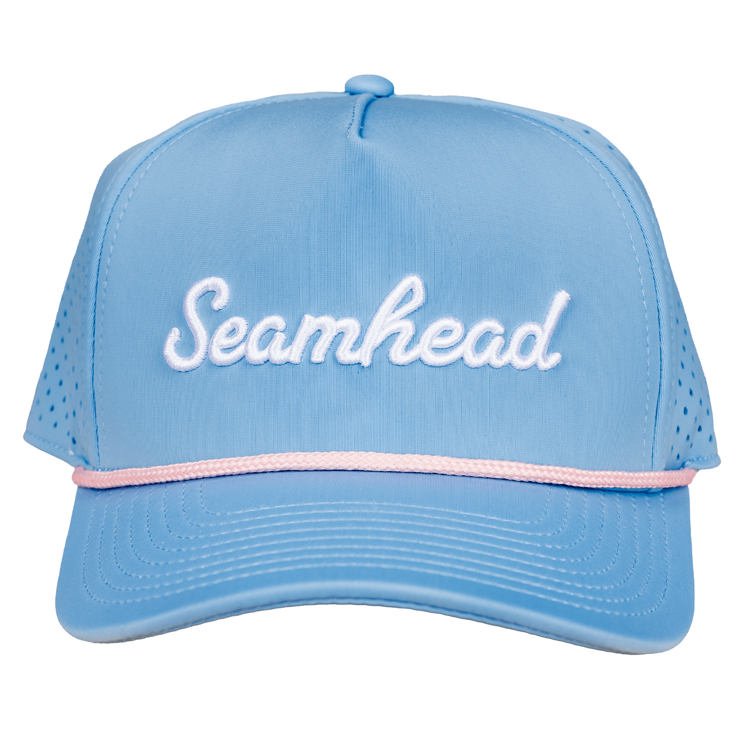 Light blue cap with 'Seamhead' text on a white background