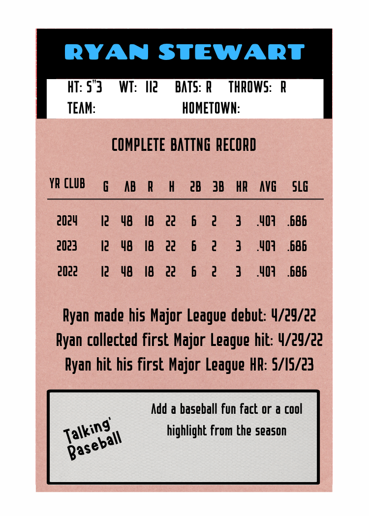 Premium Metal Baseball Card - Retro