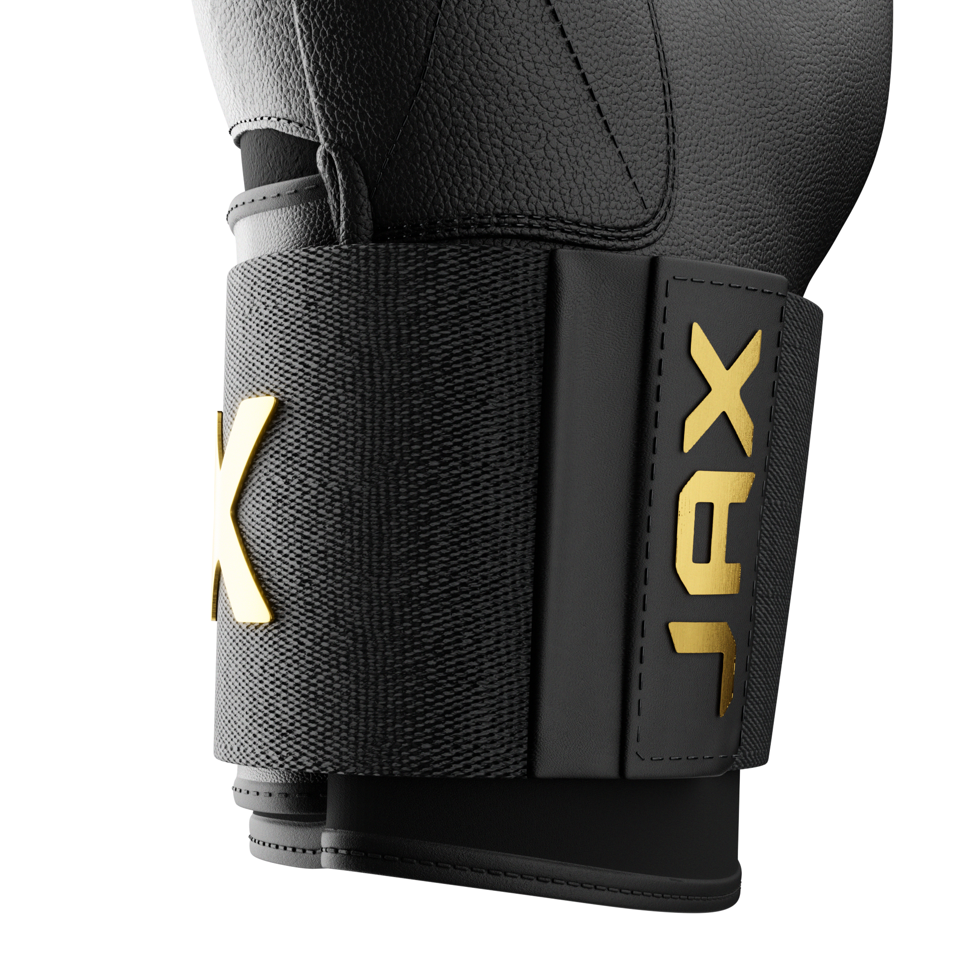 Collection of long cuff JAX batting gloves black and gold in a gallery layout