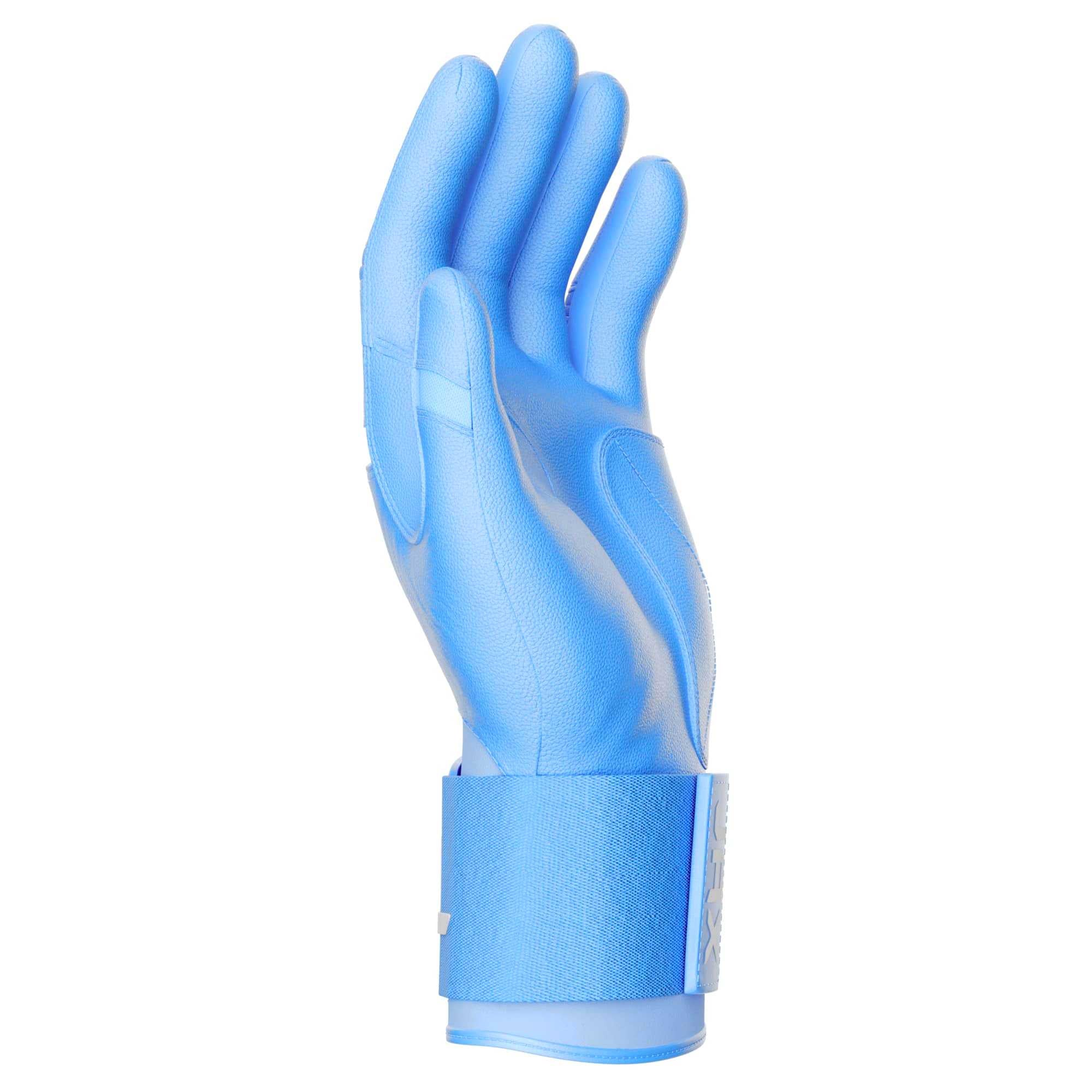 Collection of JAX Batting Gloves Baby Blue Strap Cuff in a gallery layout