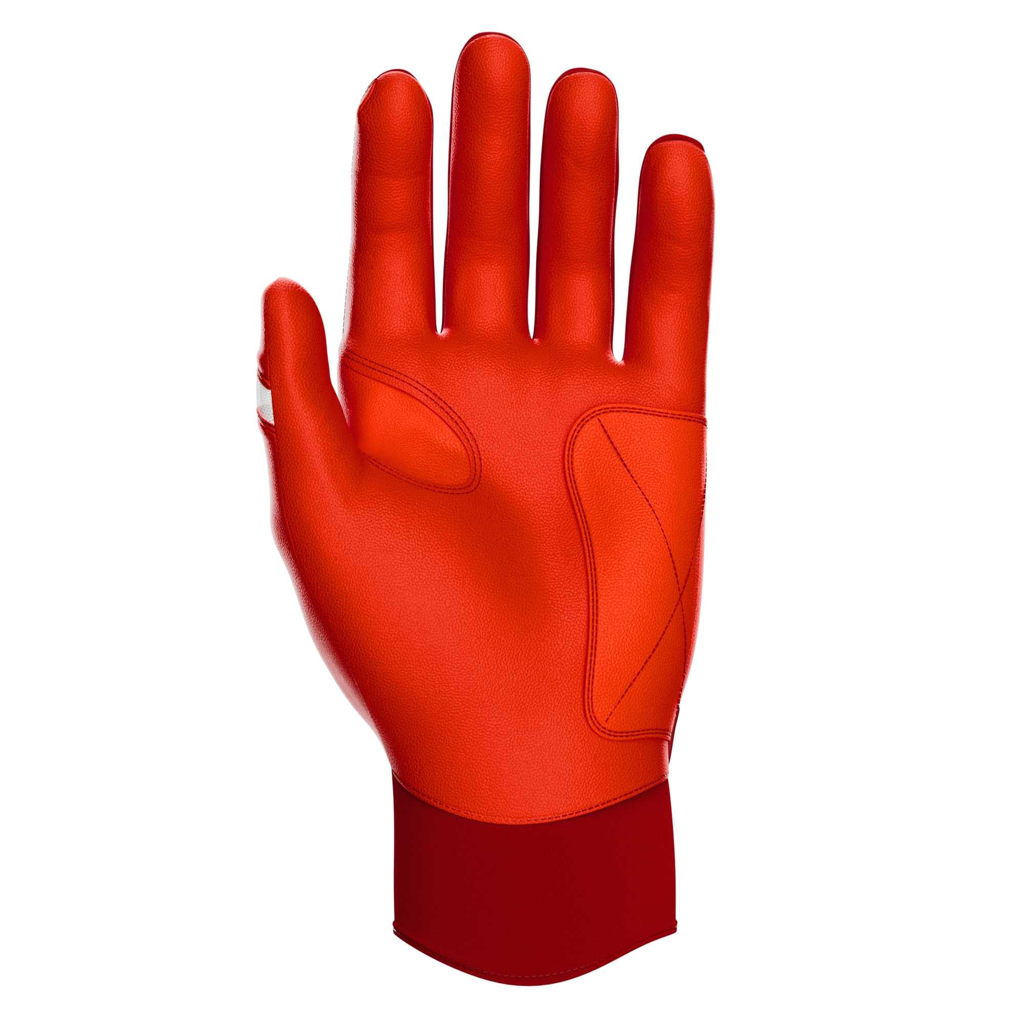 Collection of Red batting gloves for baseball  in a gallery layout