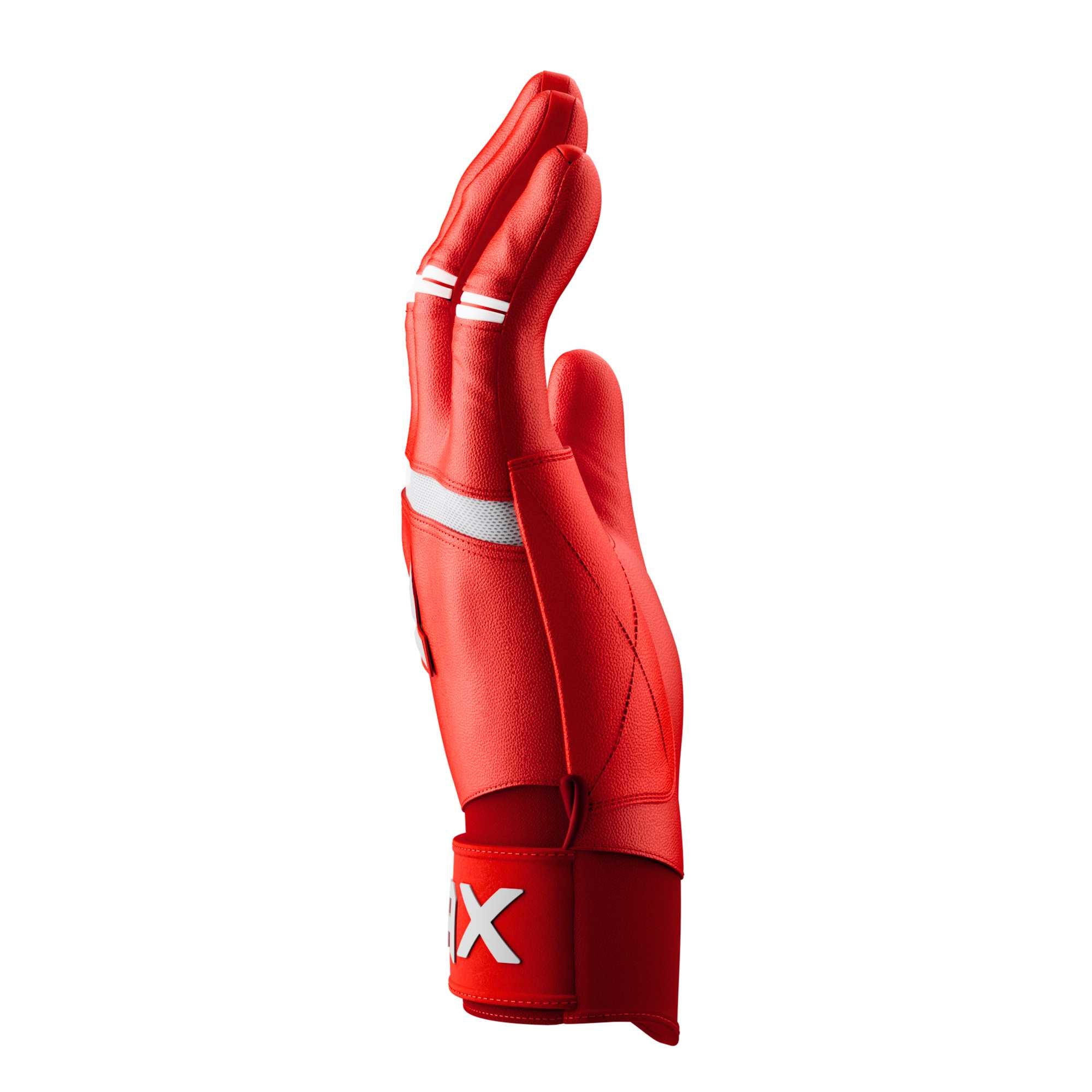 Collection of Red jax batting gloves  in a gallery layout