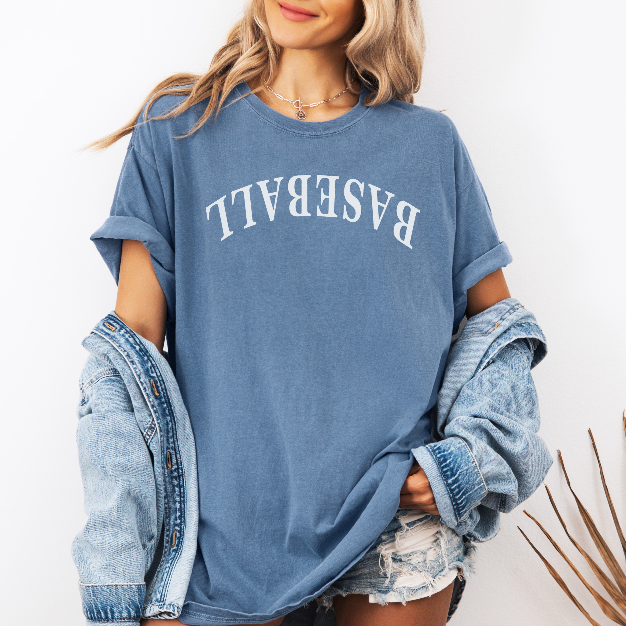 Collection of Baseball Upside Down Tee Shirt in a gallery layout