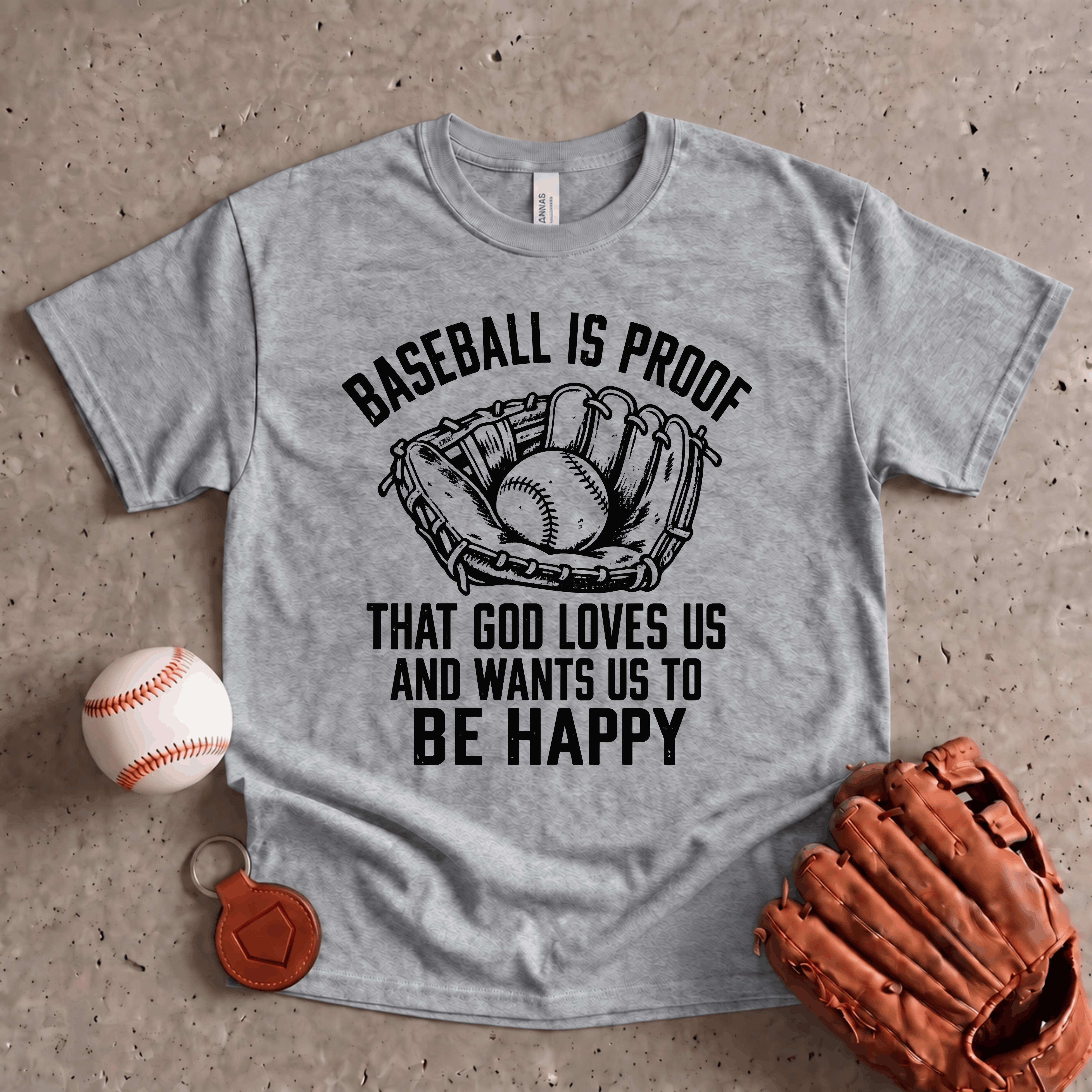 Collection of God Loves Baseball T-Shirt in a gallery layout