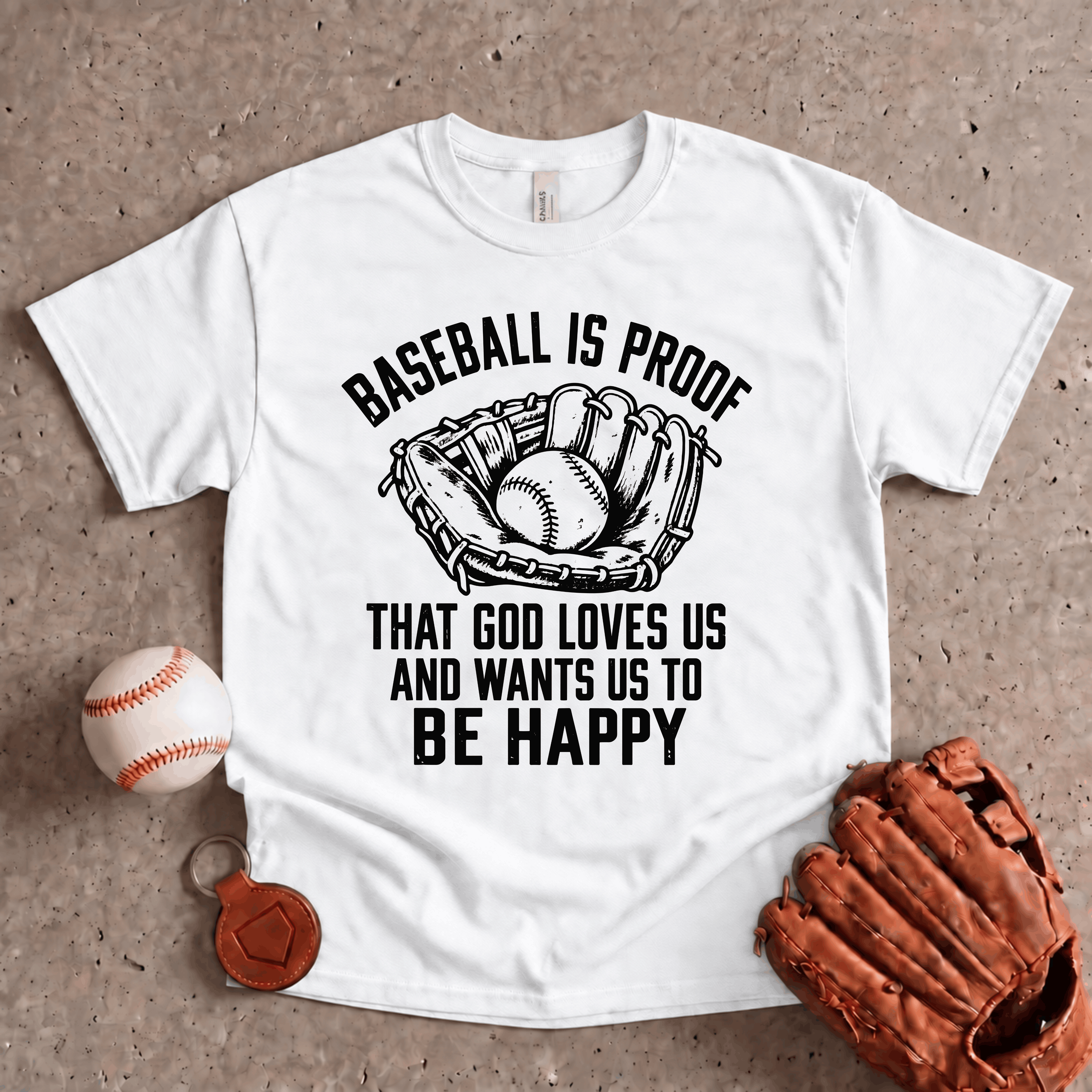 Collection of God Loves Baseball T-Shirt in a gallery layout