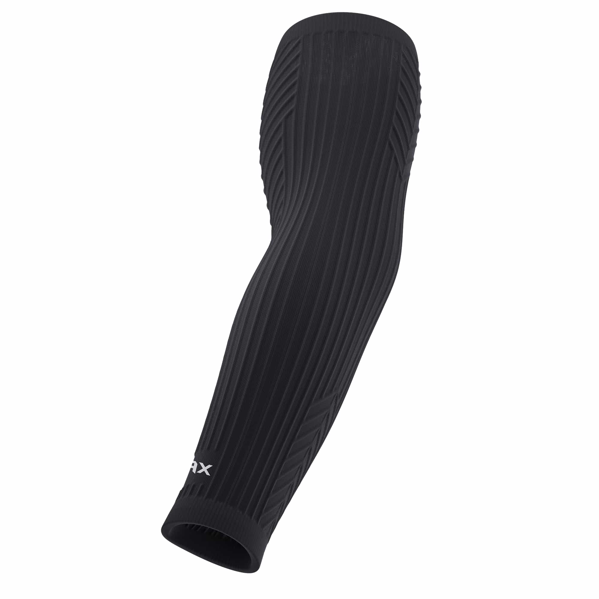 Collection of Black ribbed JAX arm sleeve on a white background in a gallery layout