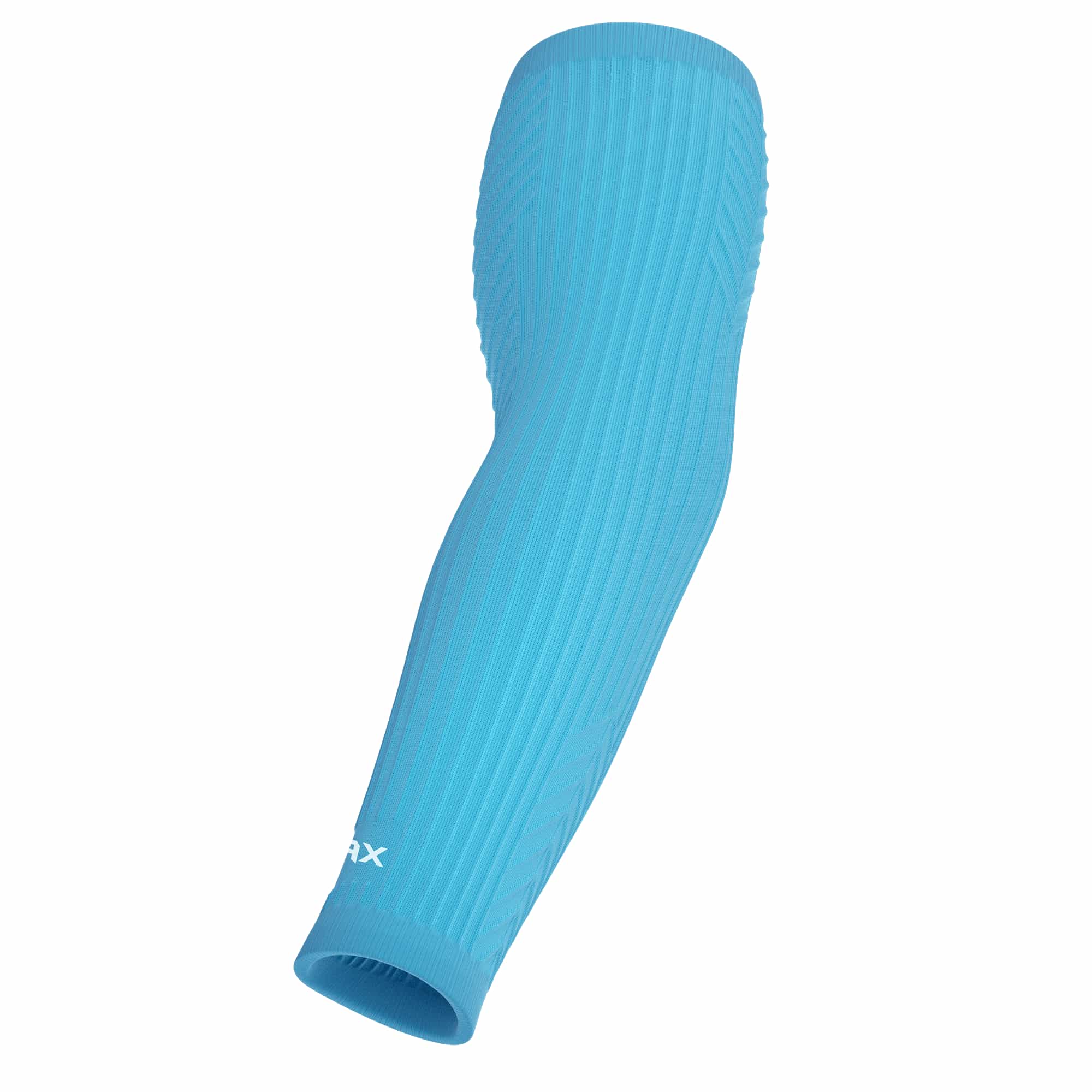 Collection of JAX baby blue compression baseball arm sleeve Blue arm sleeve. in a gallery layout