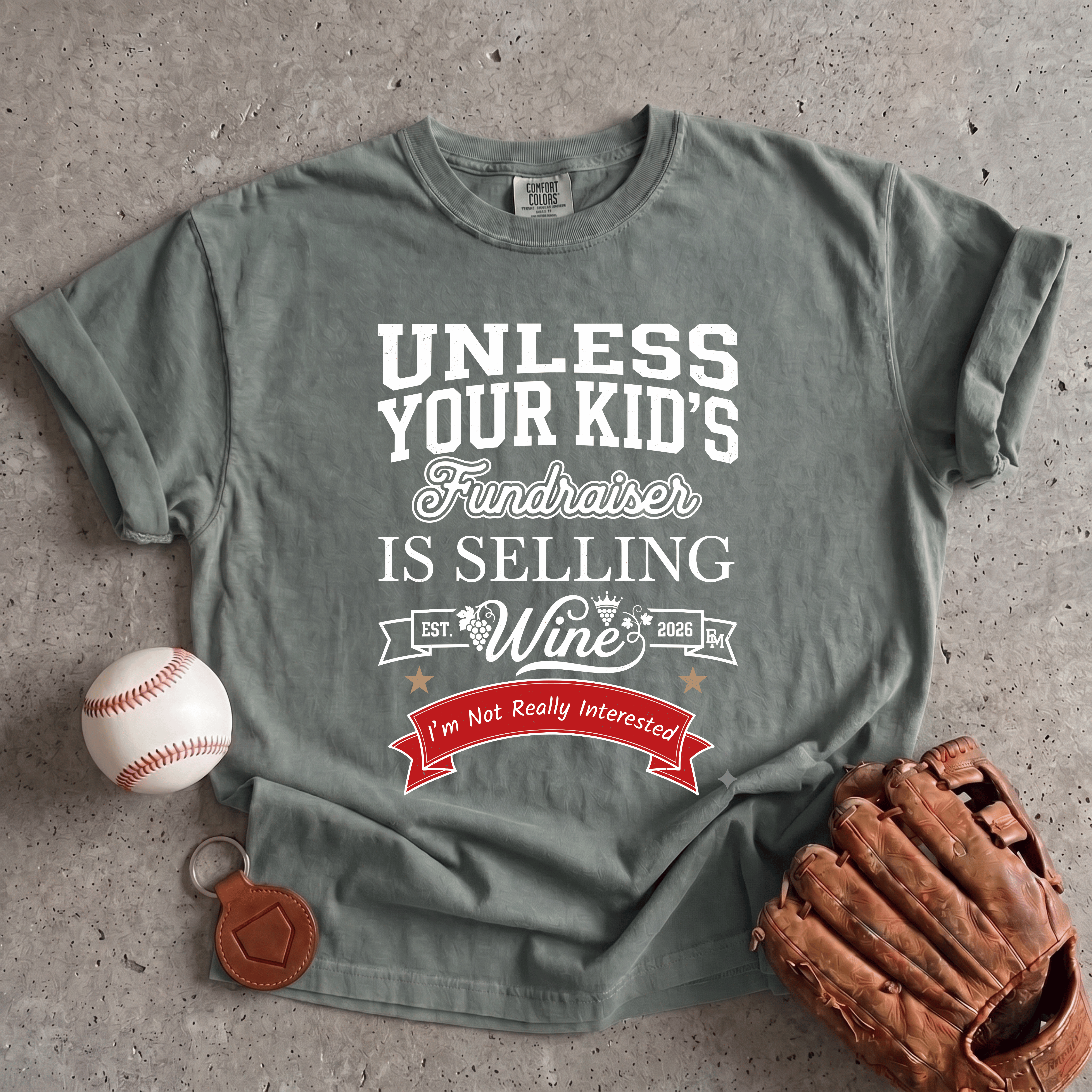 Collection of Wine Fundraiser Mom T-Shirt in a gallery layout