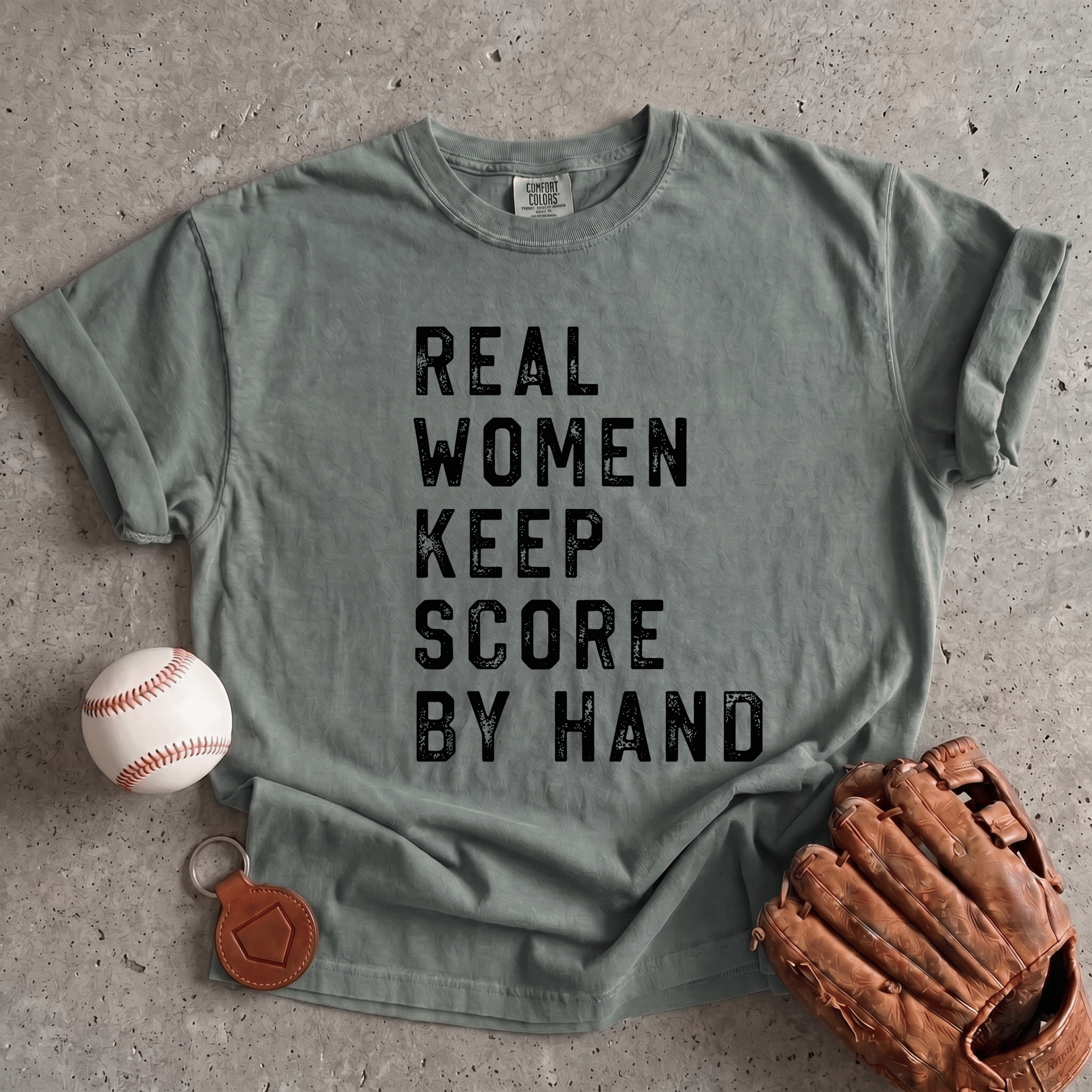 Collection of Real Women Keep Score By Hand T-Shirt in a gallery layout