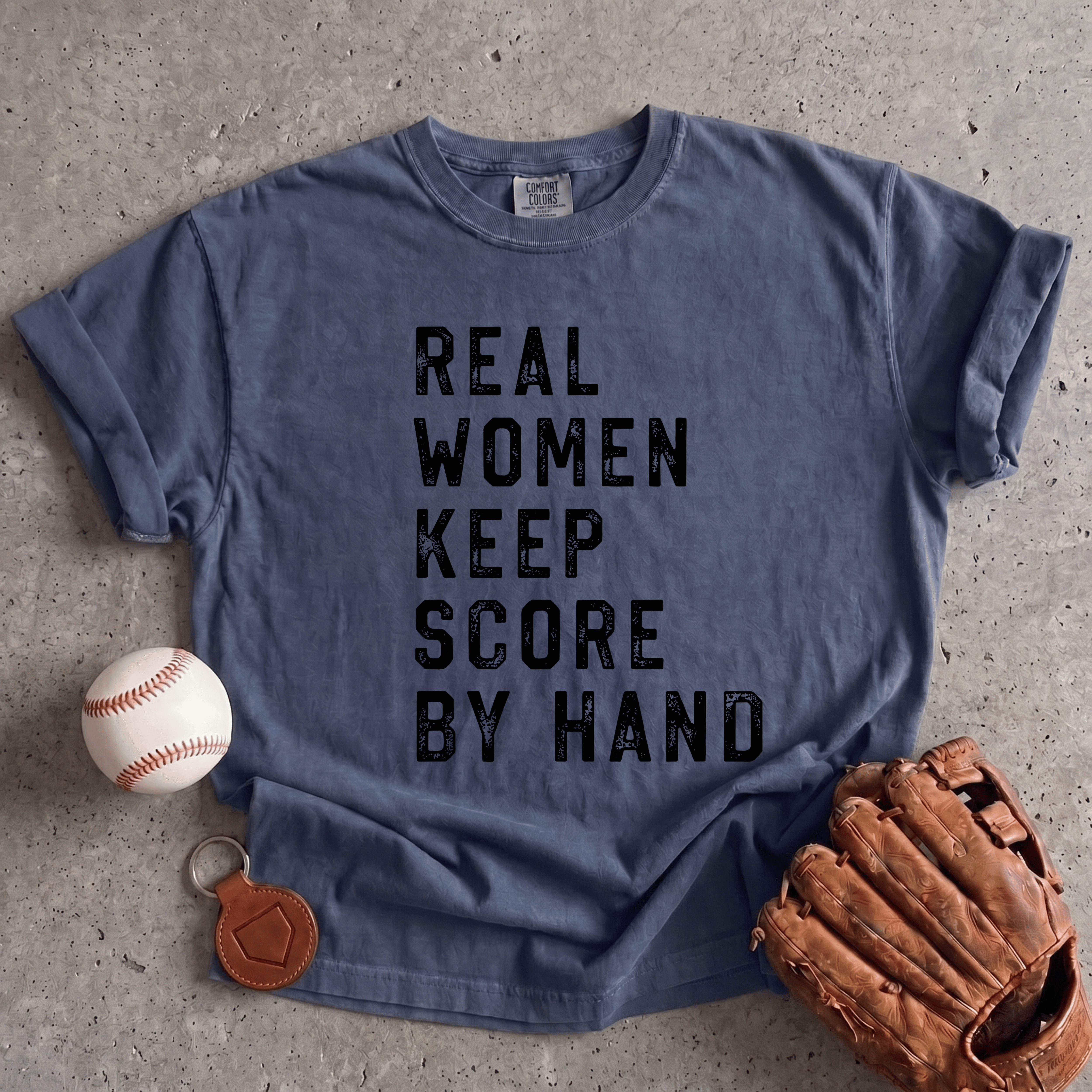 Collection of Real Women Keep Score By Hand T-Shirt in a gallery layout