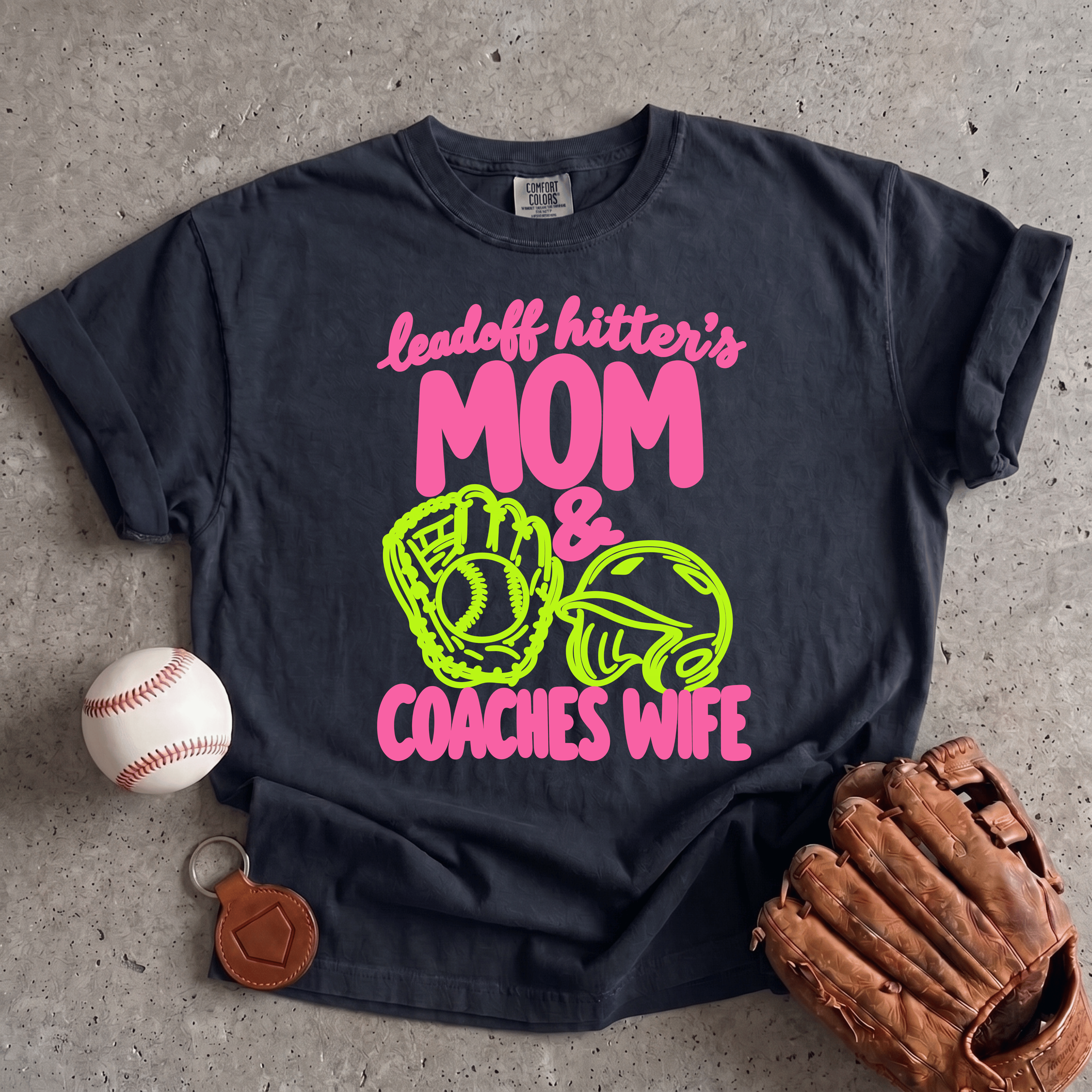 Collection of Leadoff Hitter Mom T-Shirt in a gallery layout