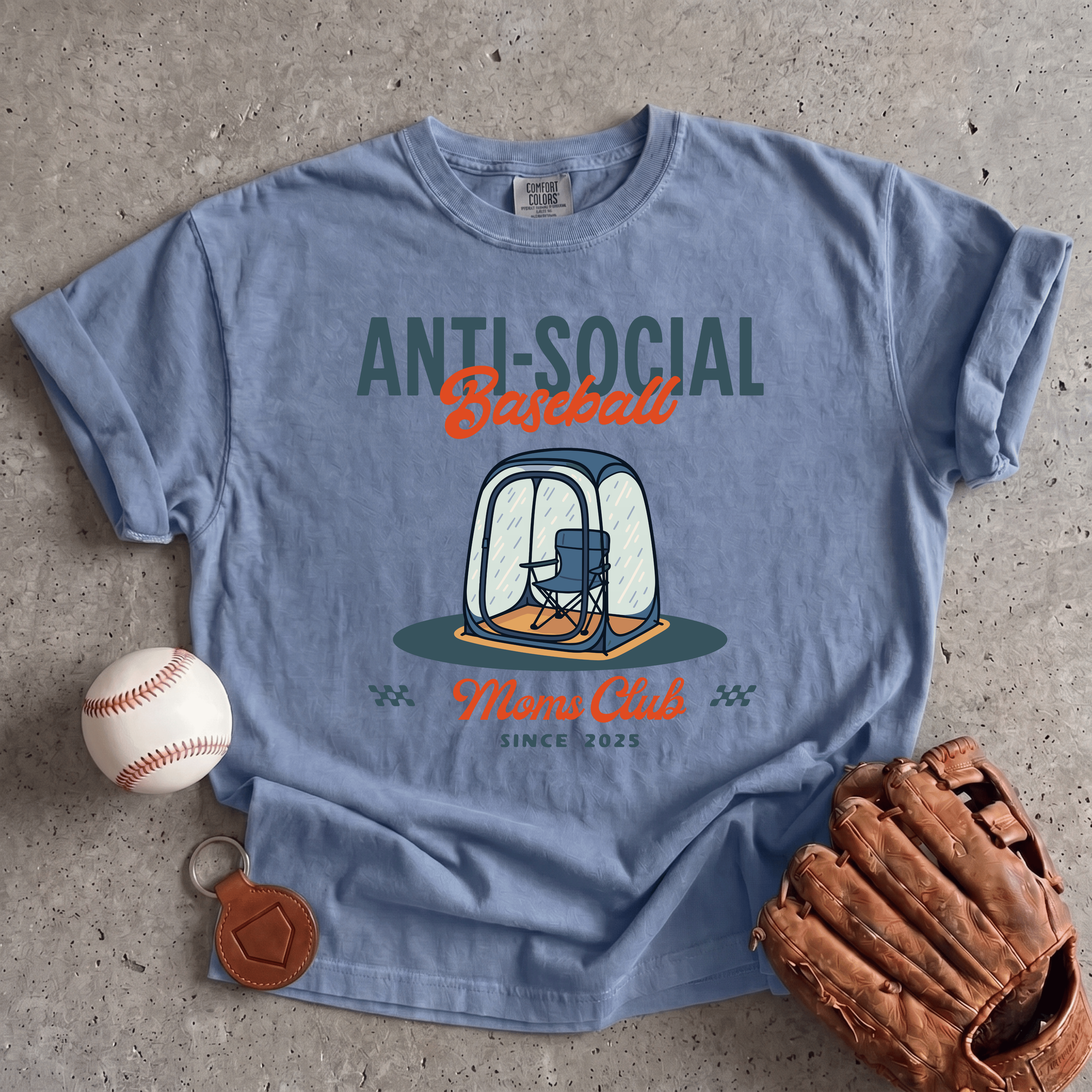 Collection of Anti Social Baseball Mom T-Shirt in a gallery layout