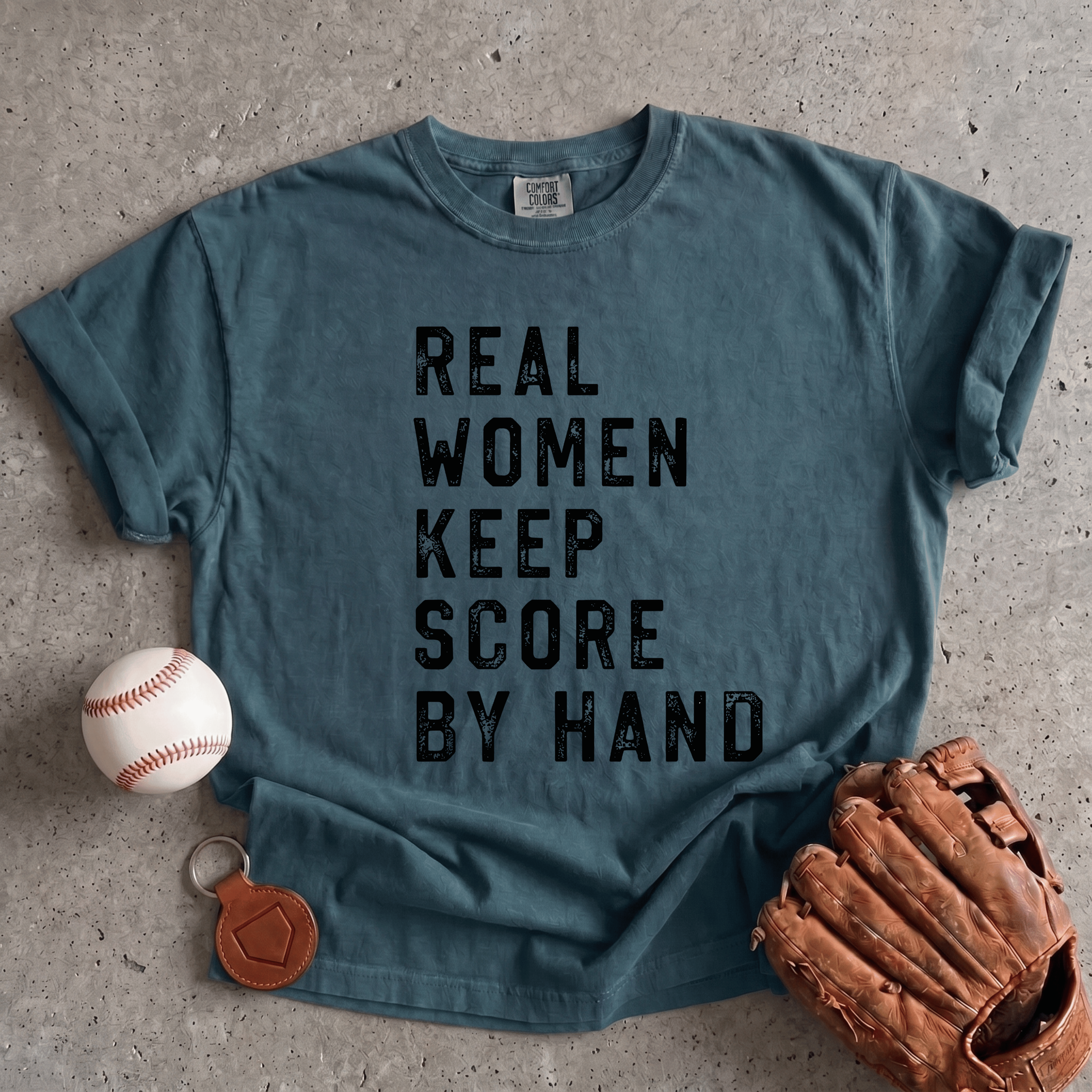 Collection of Real Women Keep Score By Hand T-Shirt in a gallery layout