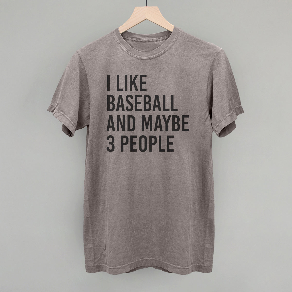 I Like Baseball and Maybe 3 People baseball crewneck grey