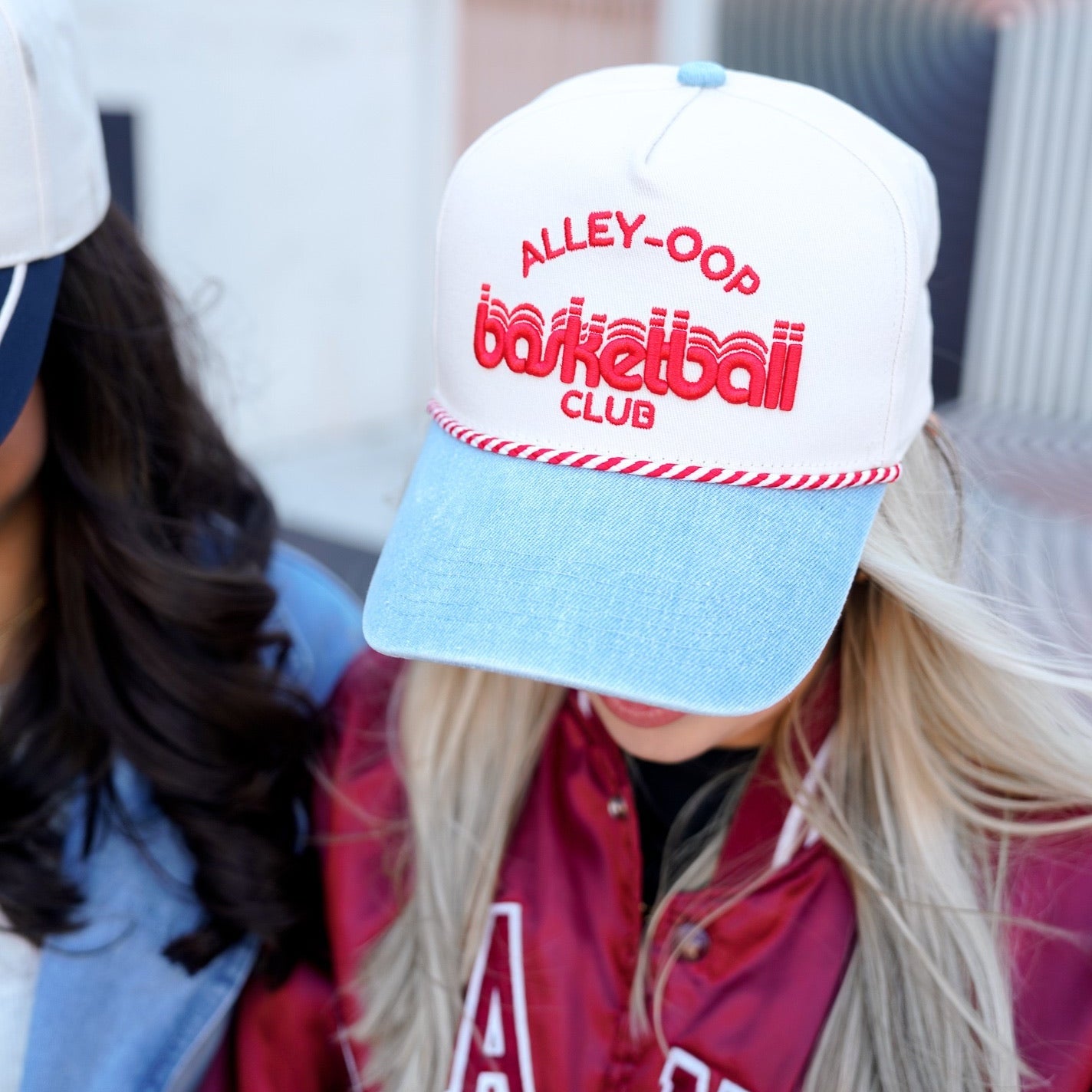 Collection of Alley Oop Basketball Club Hat | Denim Vintage Trucker Snapback in a gallery layout