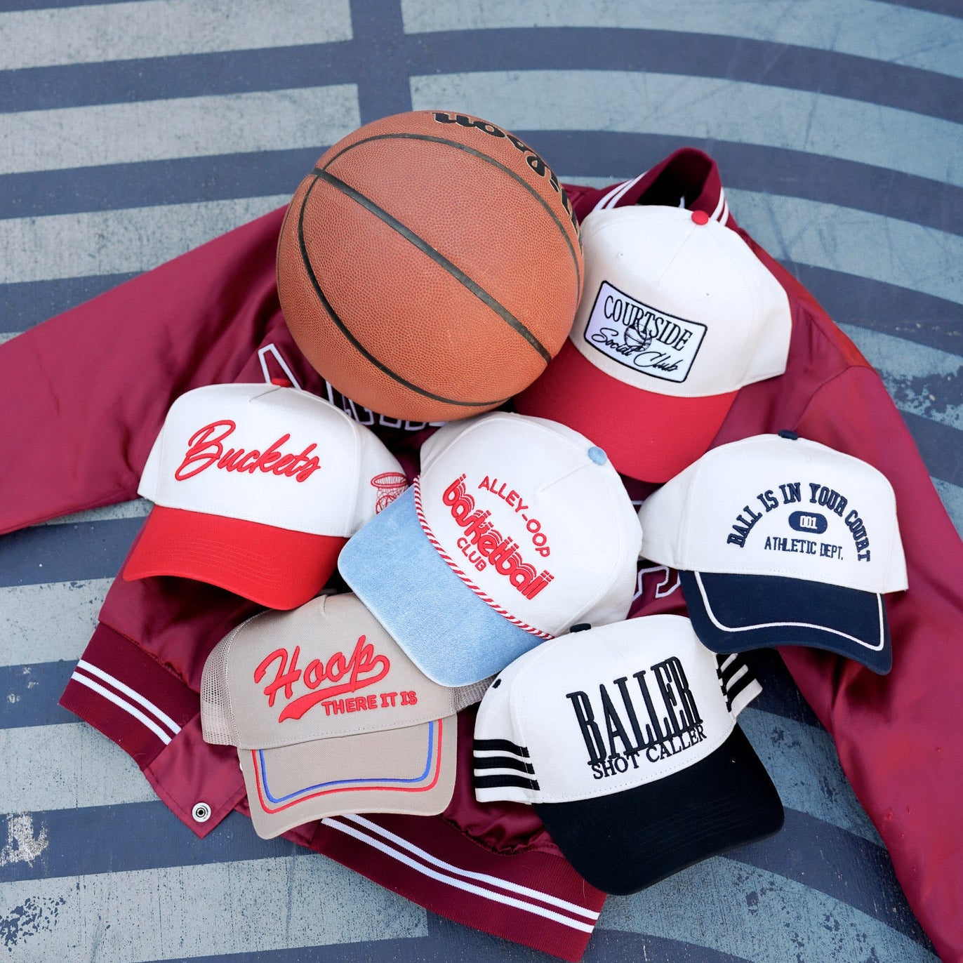 Collection of Alley Oop Basketball Club Hat | Denim Vintage Trucker Snapback in a gallery layout