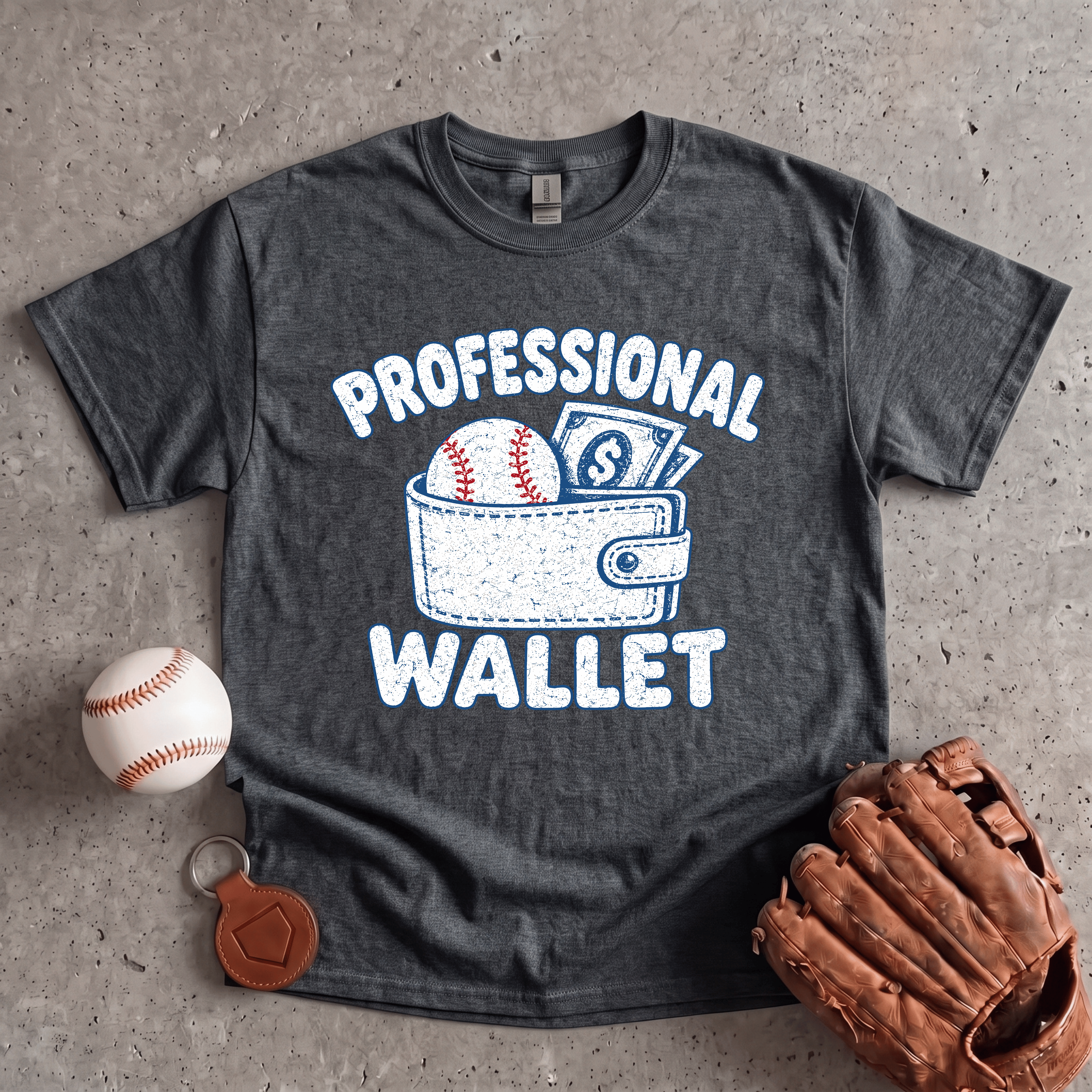 Collection of Professional Wallet Baseball Parent T-Shirt in a gallery layout