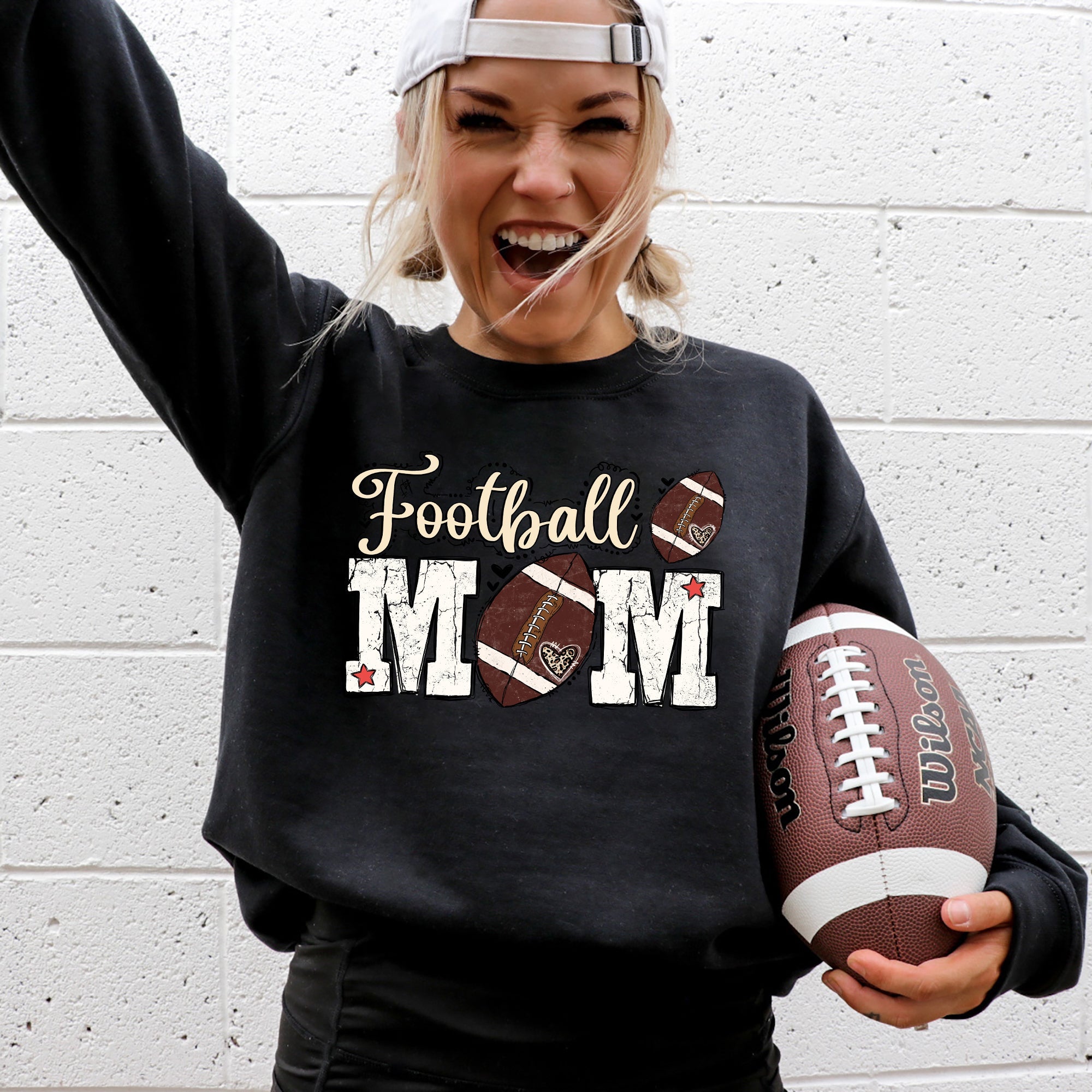 Collection of Football Mom Sweatshirt in a gallery layout