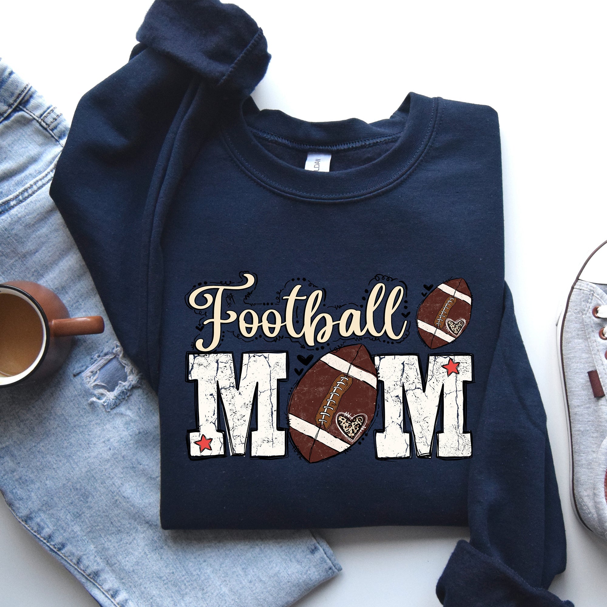 Collection of Football Mom Sweatshirt in a gallery layout
