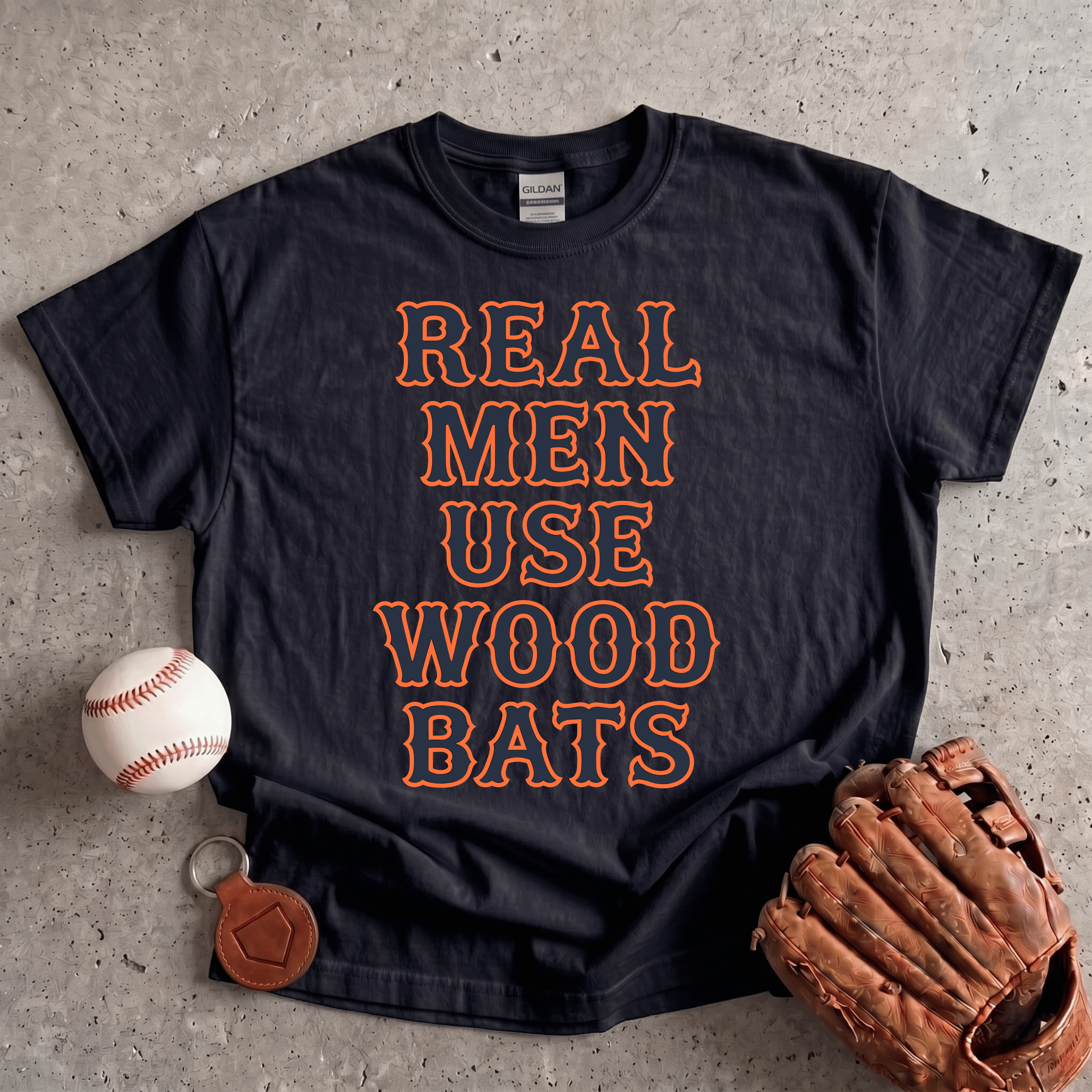 Collection of Real Men Use Wood Bats in a gallery layout