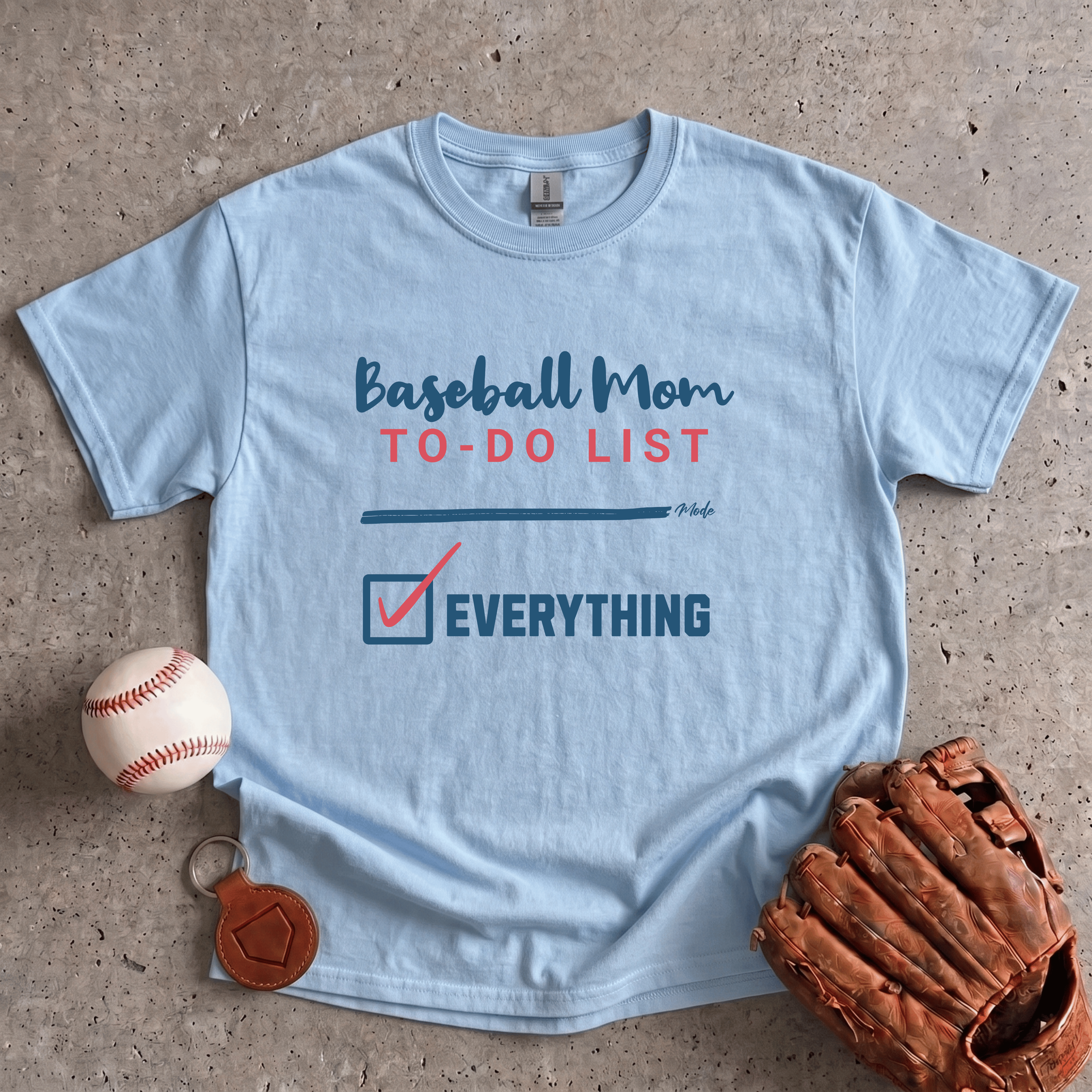 Collection of Baseball Mom To Do List T-Shirt in a gallery layout