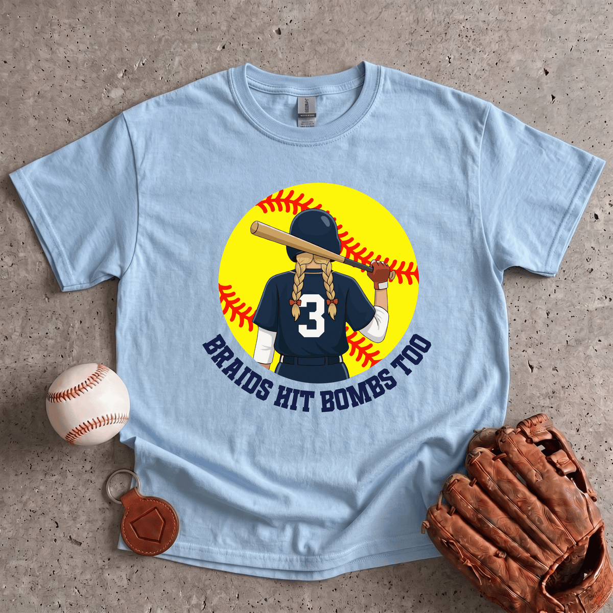 Braids Hit Bombs Too Softball T-Shirt