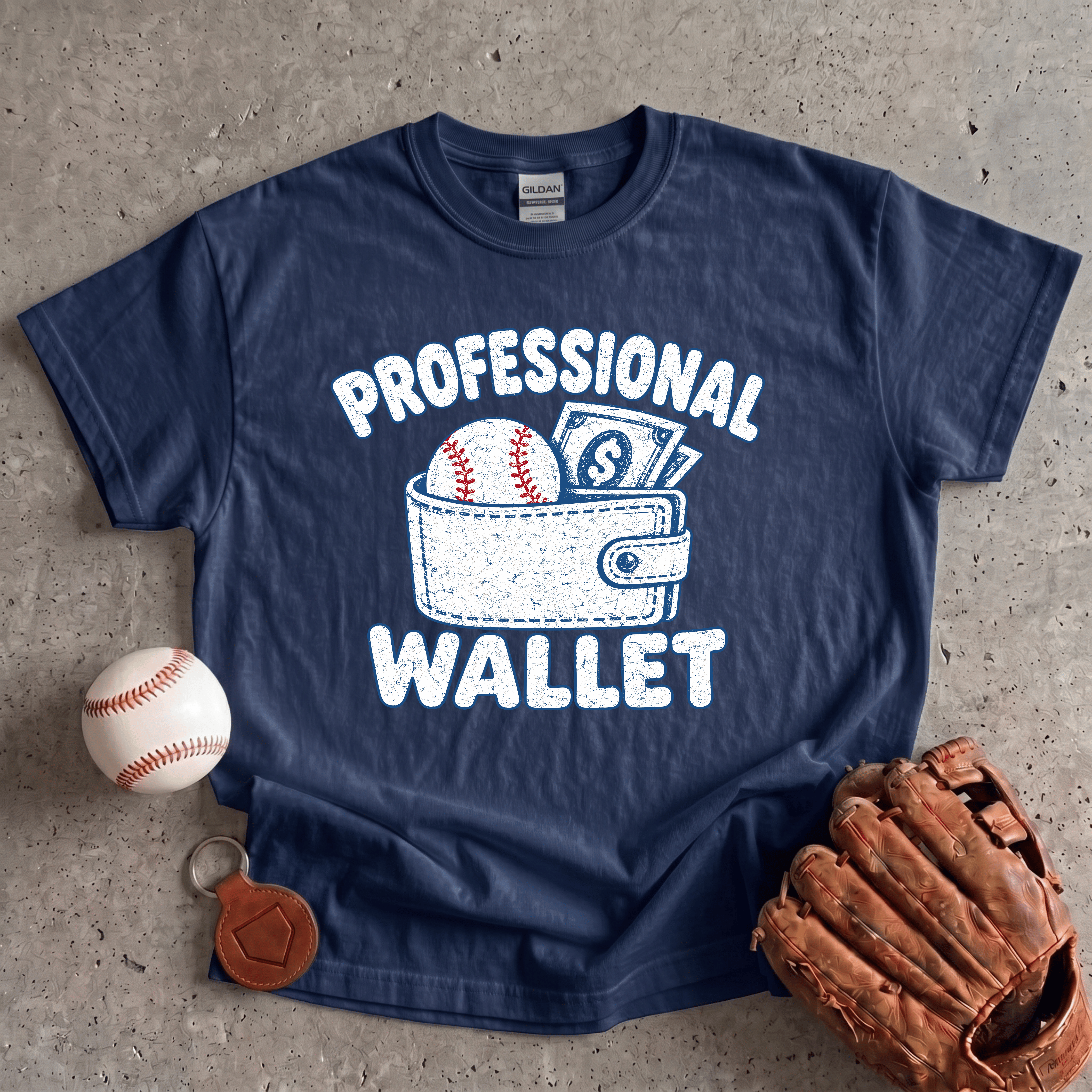 Collection of Professional Wallet Baseball Parent T-Shirt in a gallery layout