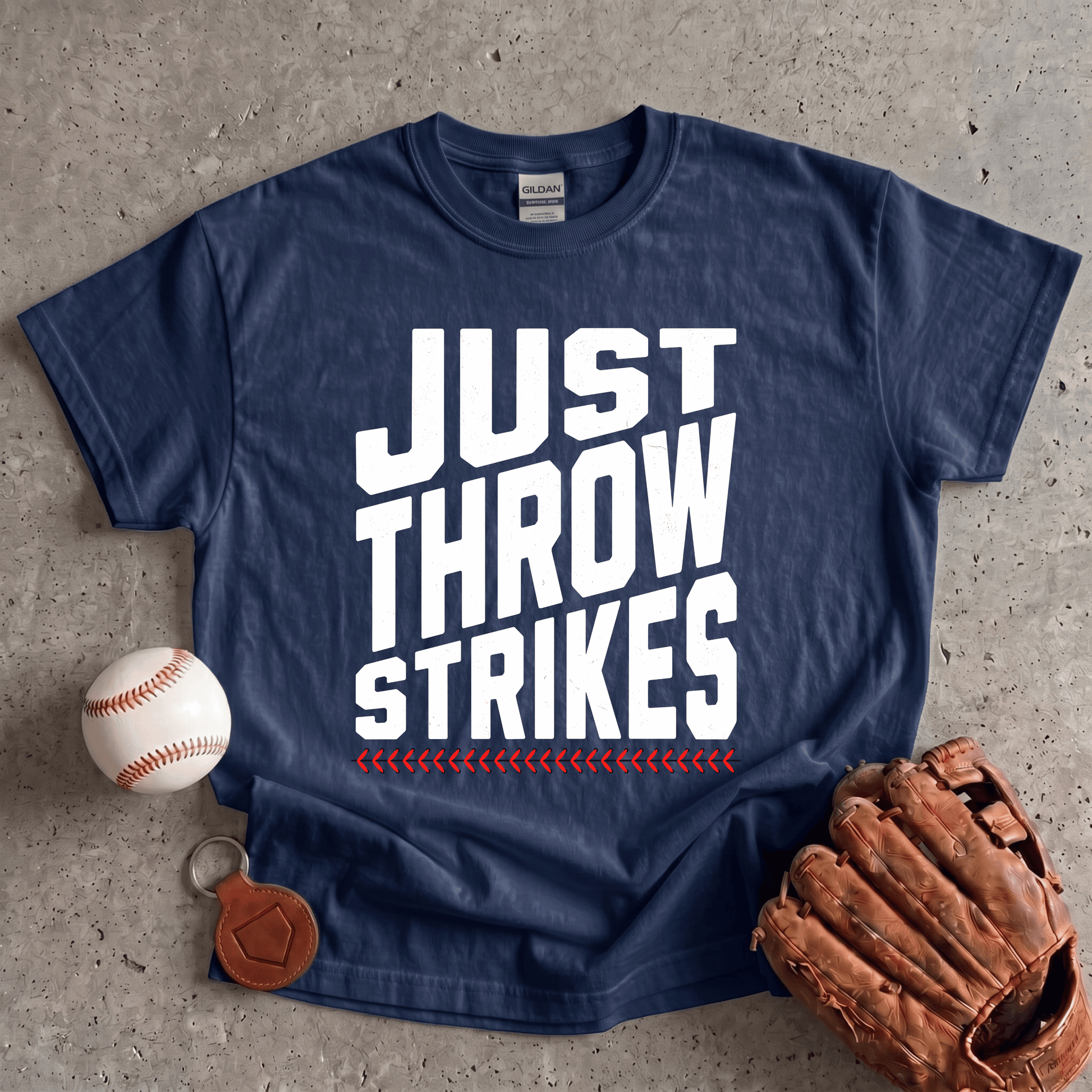 Just Throw Strikes Baseball T-Shirt