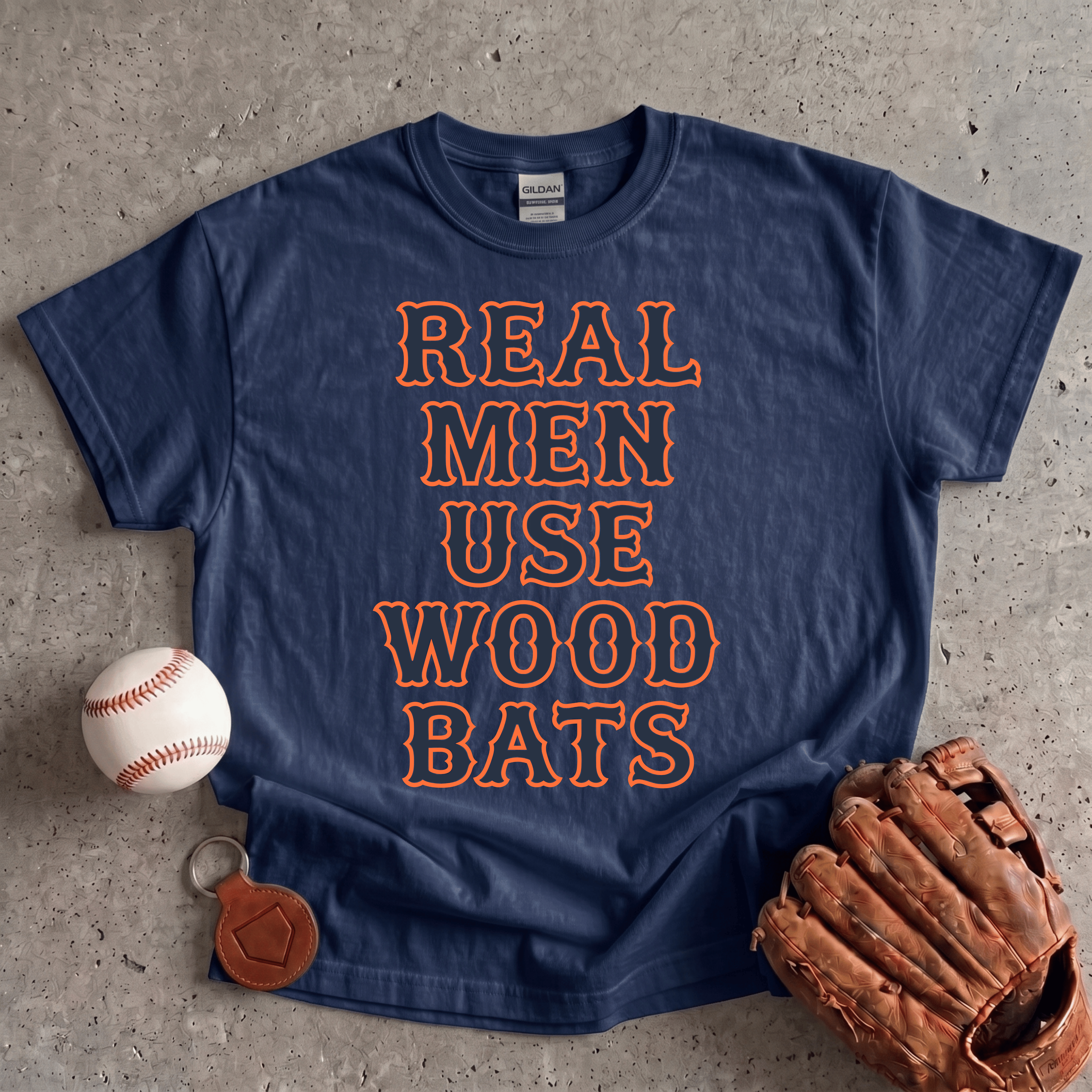 Collection of Real Men Use Wood Bats in a gallery layout