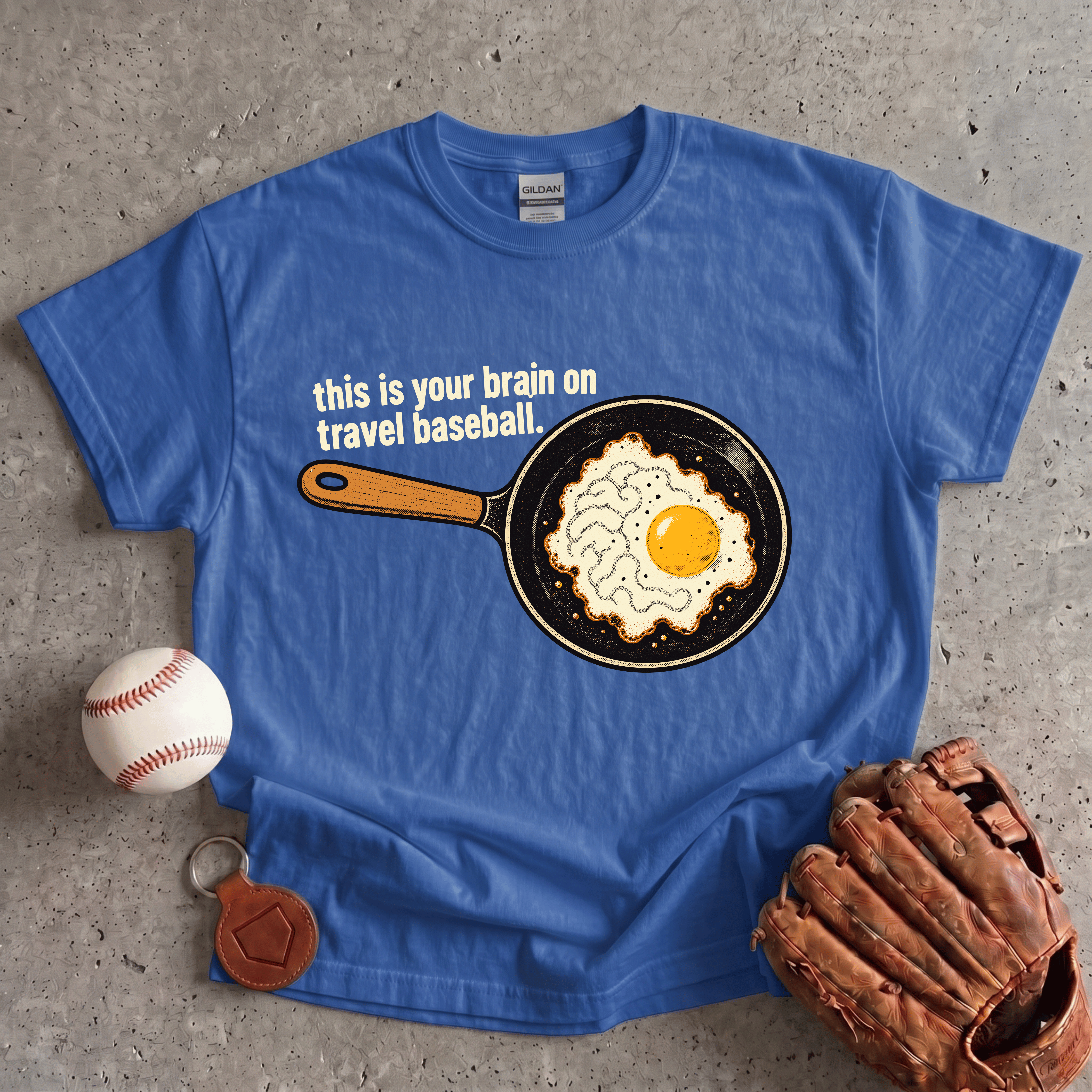 Collection of Brain On Travel Baseball T-Shirt in a gallery layout