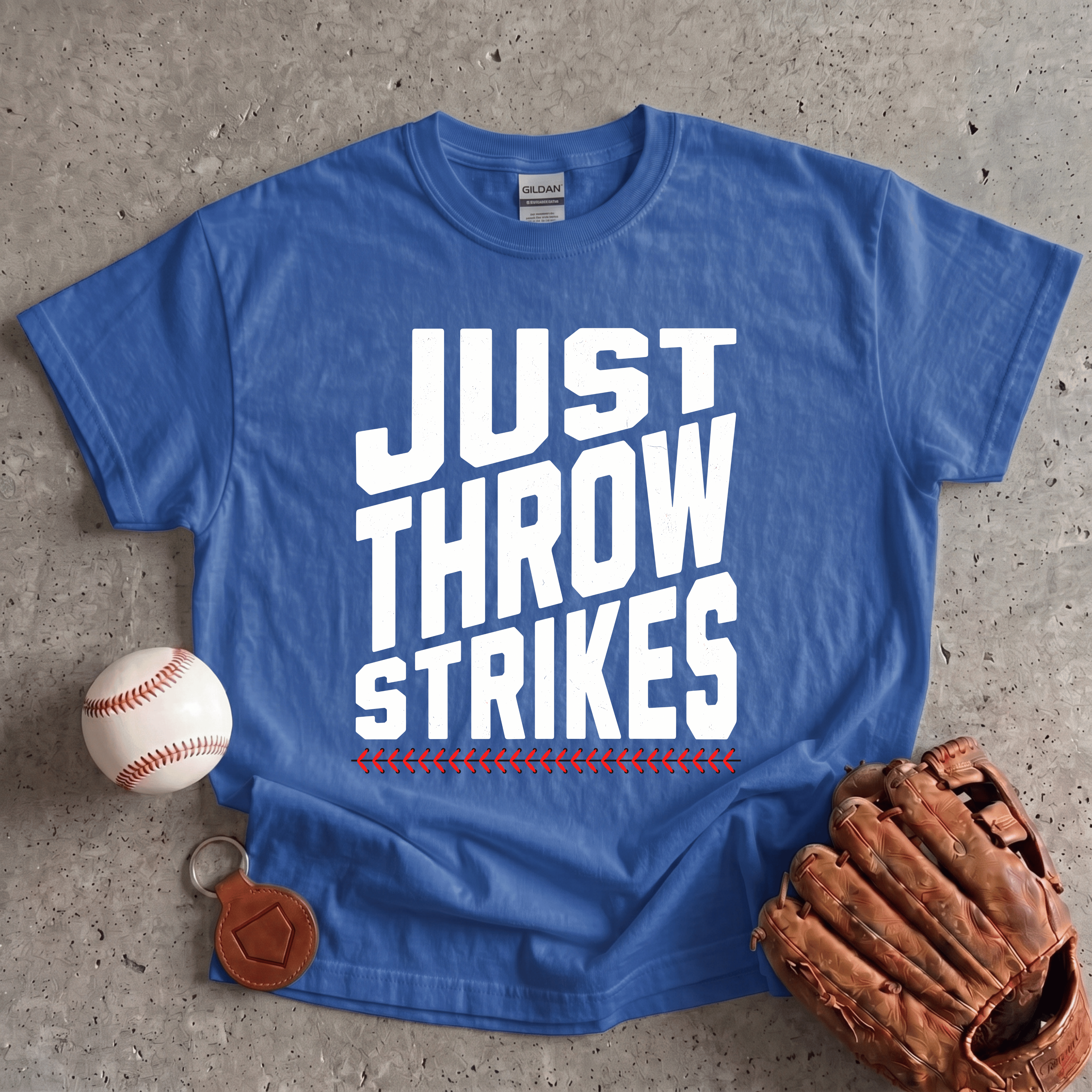 Collection of Just Throw Strikes Baseball T-Shirt in a gallery layout