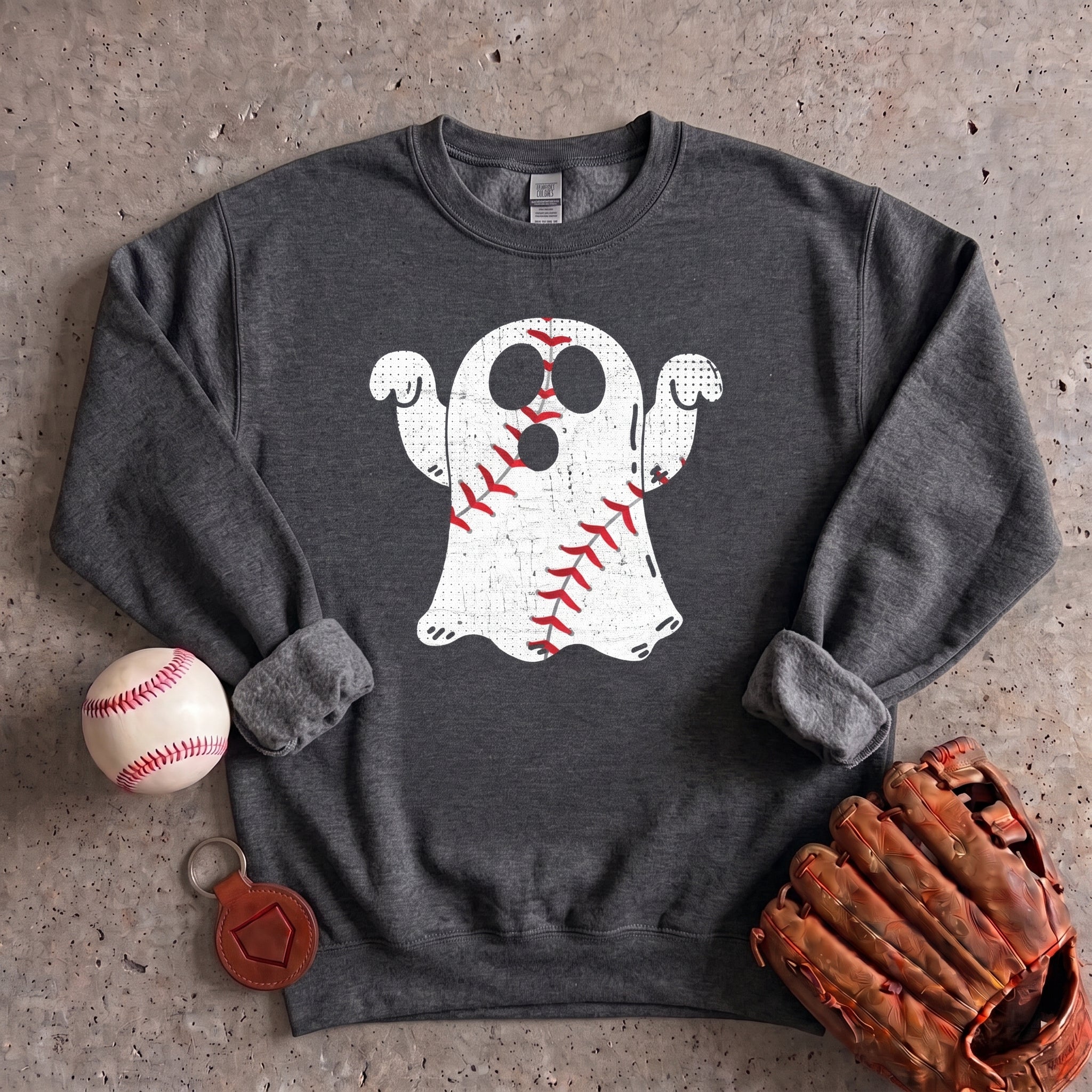 Collection of Baseball Ghost Sweatshirt in a gallery layout