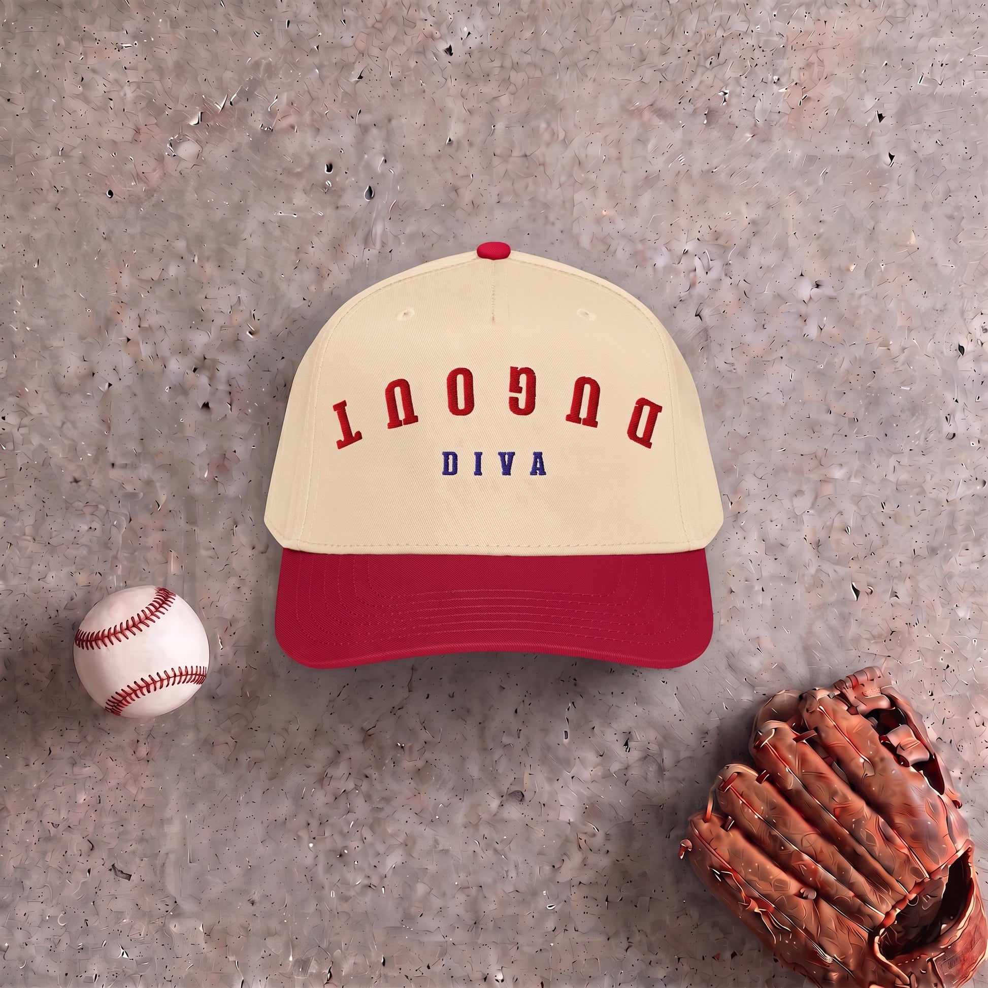 Dugout Diva Hat | Funny Baseball Hat for Women and Baseball Moms