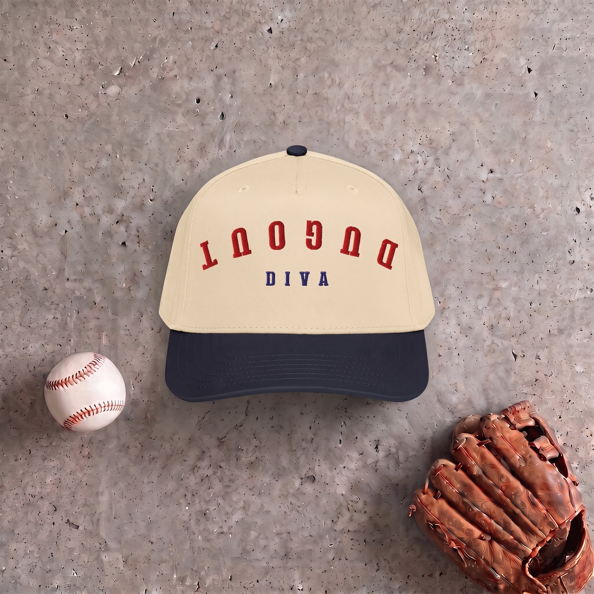Collection of Dugout Diva Hat | Funny Baseball Hat for Women and Baseball Moms in a gallery layout