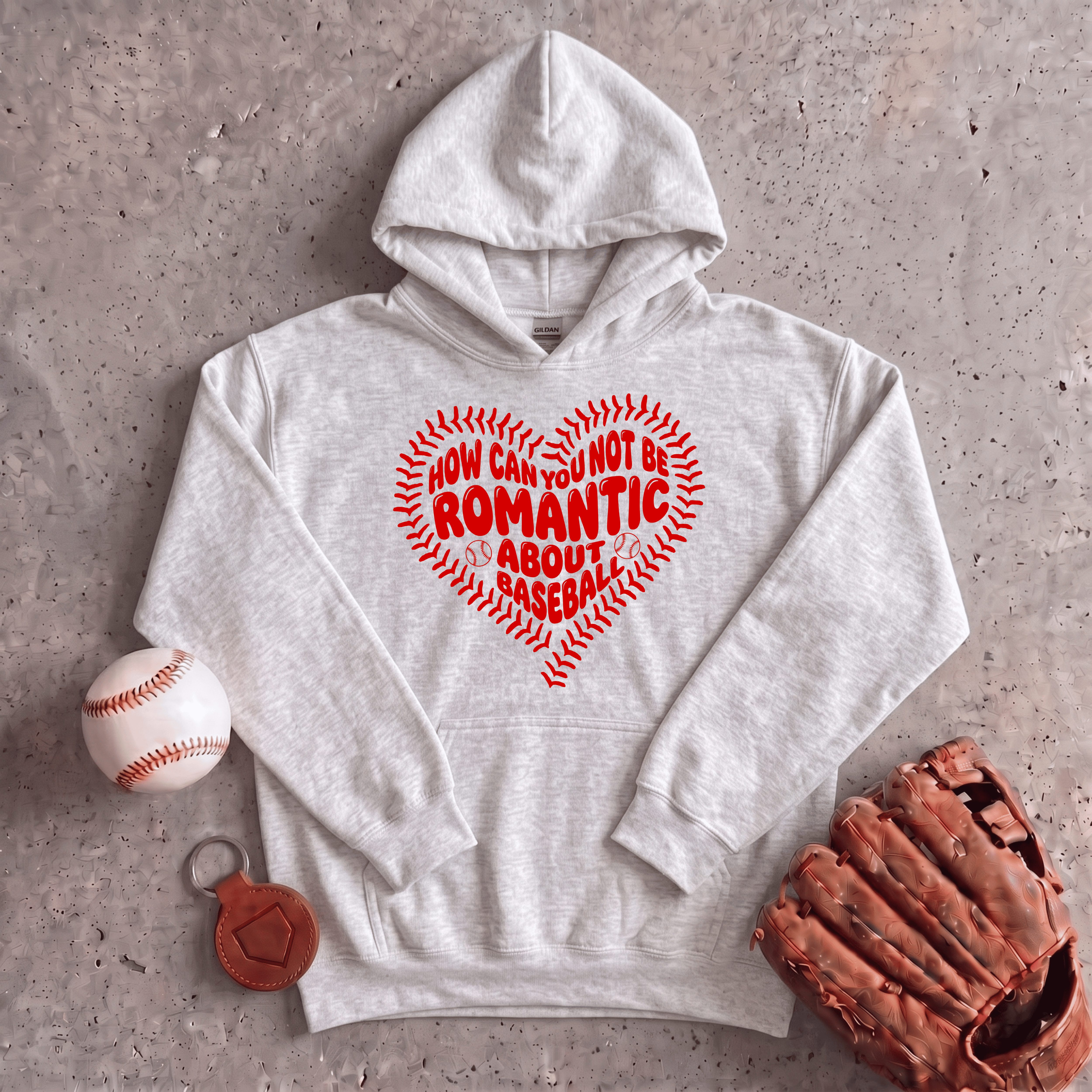 Collection of Romantic About Baseball Hoodie in a gallery layout