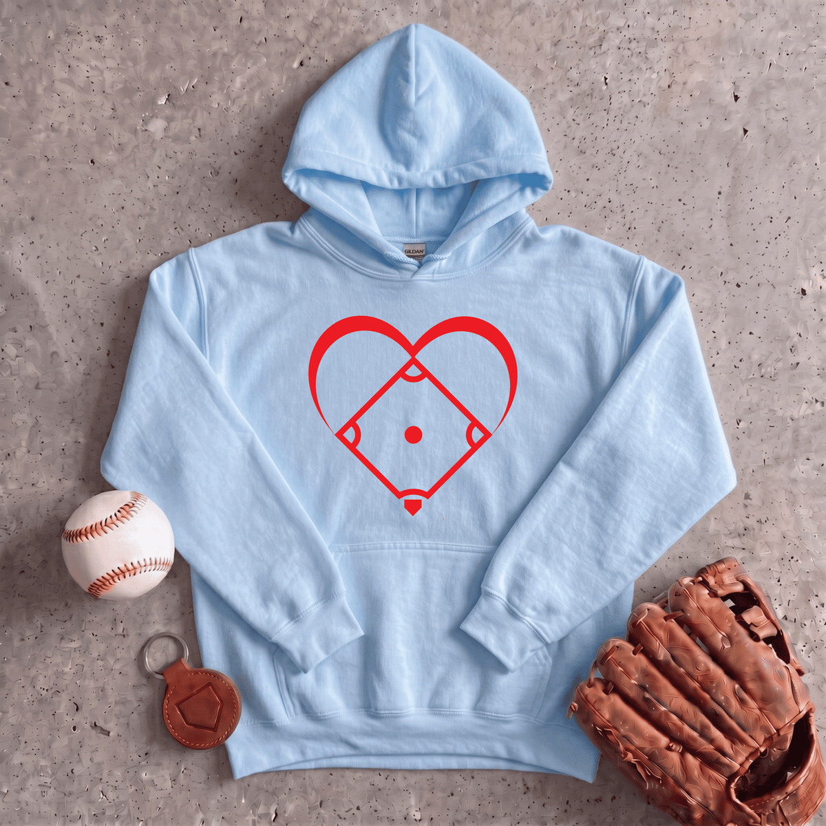I Love Baseball Hoodie