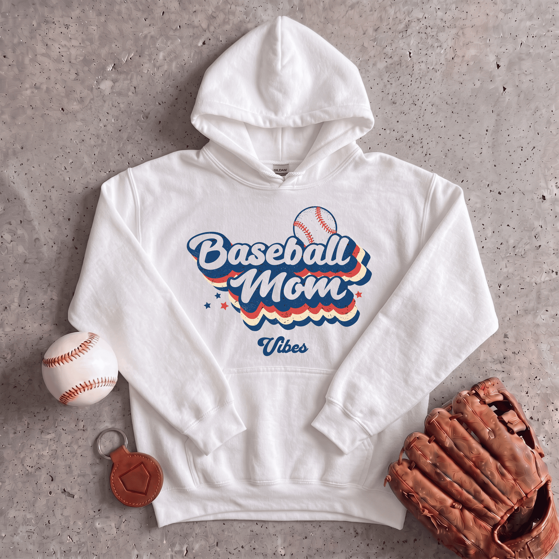 Baseball Mom Retro Hoodie