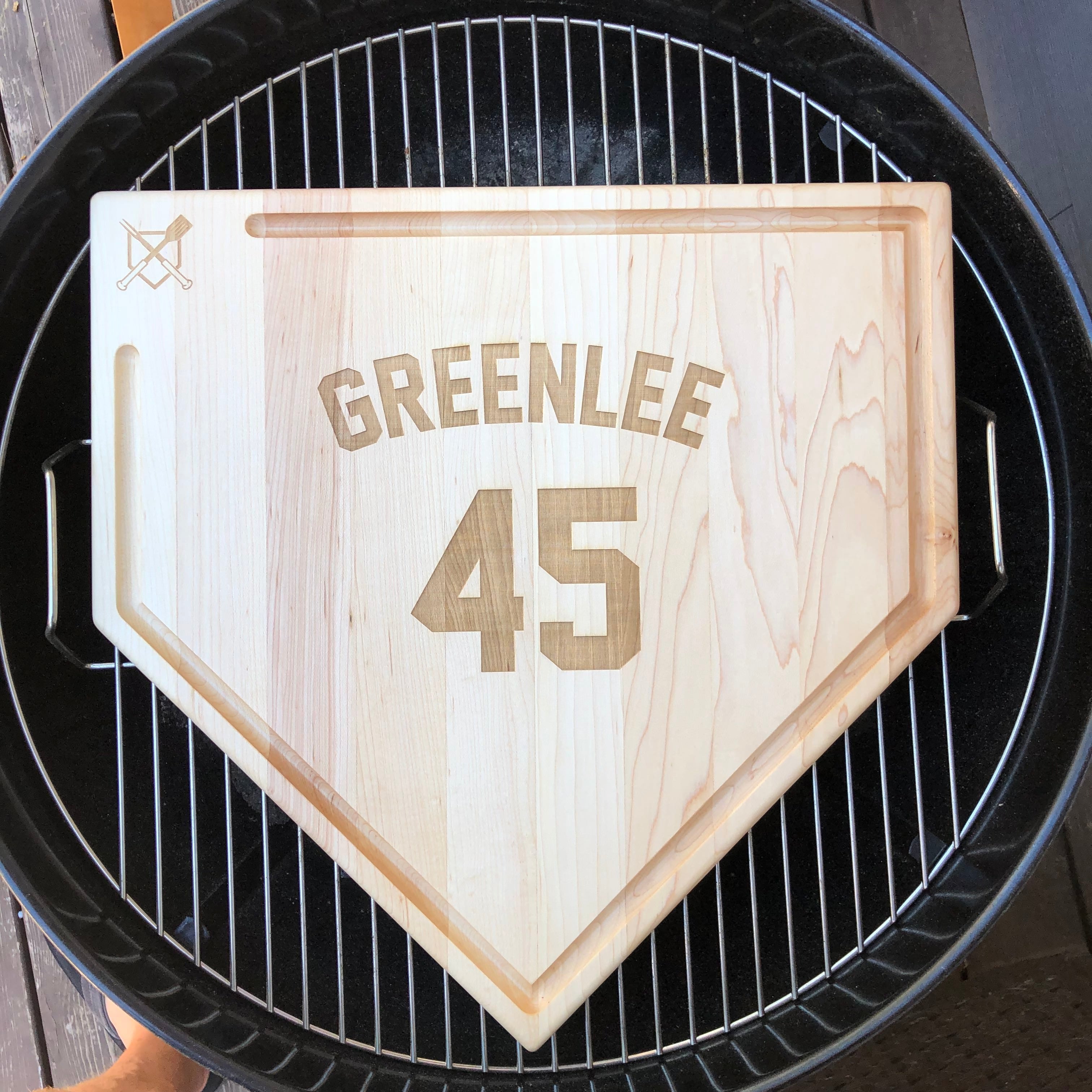 Collection of Wooden custom baseball cutting board  in a gallery layout