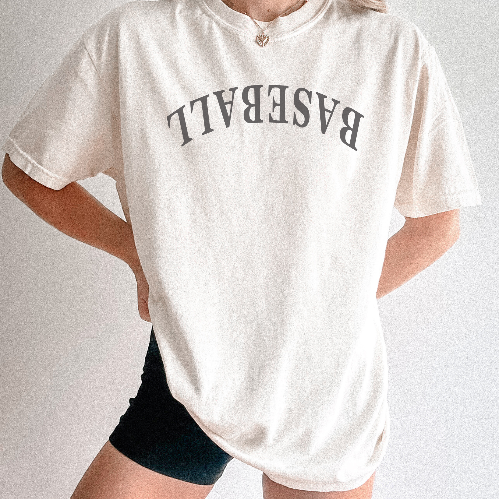 Collection of Baseball Upside Down Tee Shirt in a gallery layout
