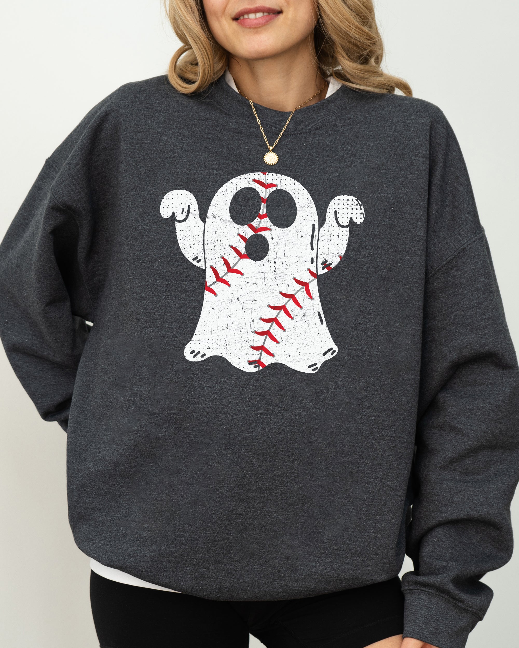 Collection of Baseball Ghost Sweatshirt in a gallery layout