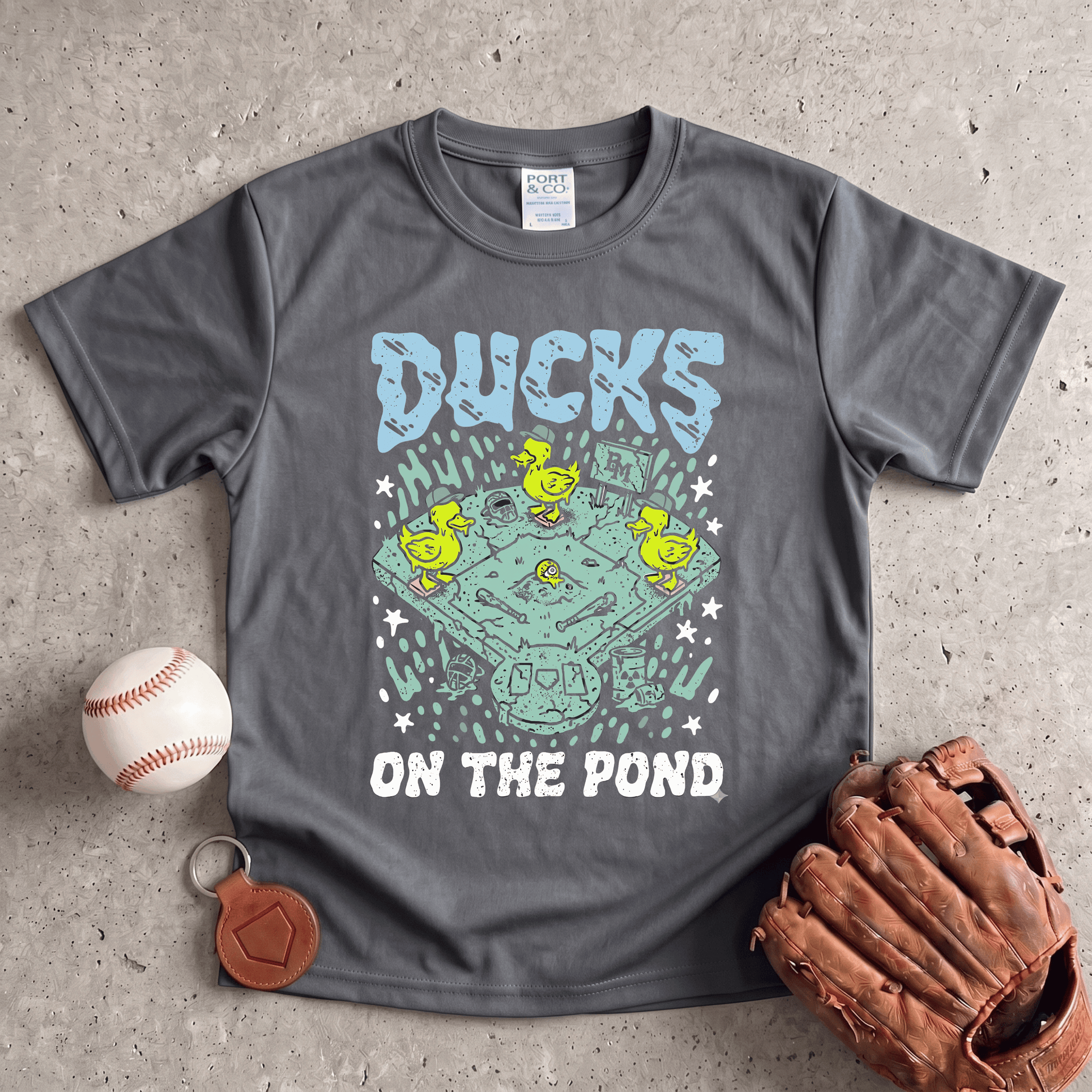 Ducks on the Pond Baseball Youth Performance Tee