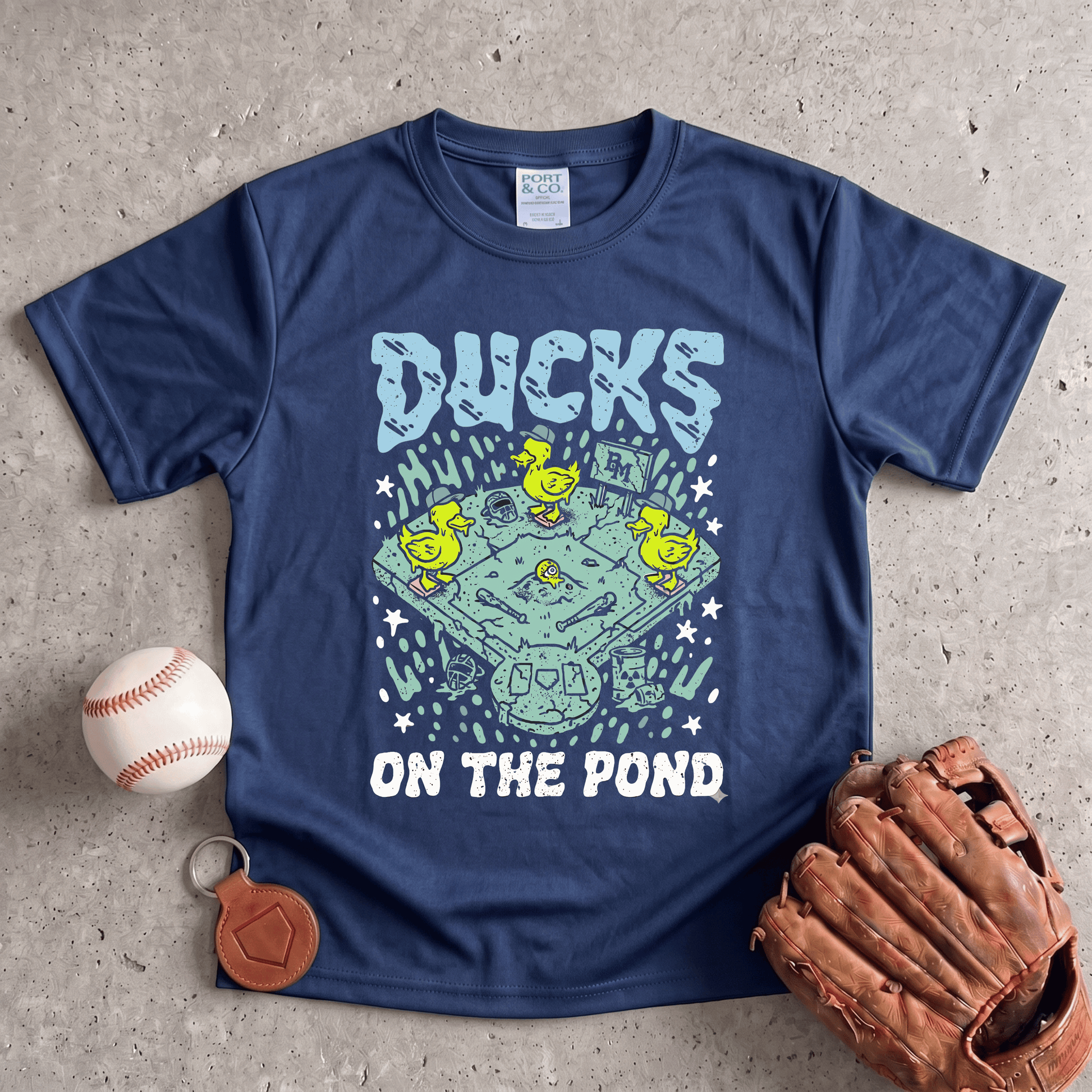 Ducks on the Pond Baseball Youth Performance Tee