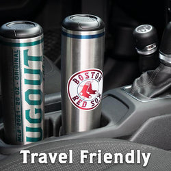 Collection of Boston Red Sox Metal Dugout Mug Stainless Steel Baseball Bat Mug in a gallery layout