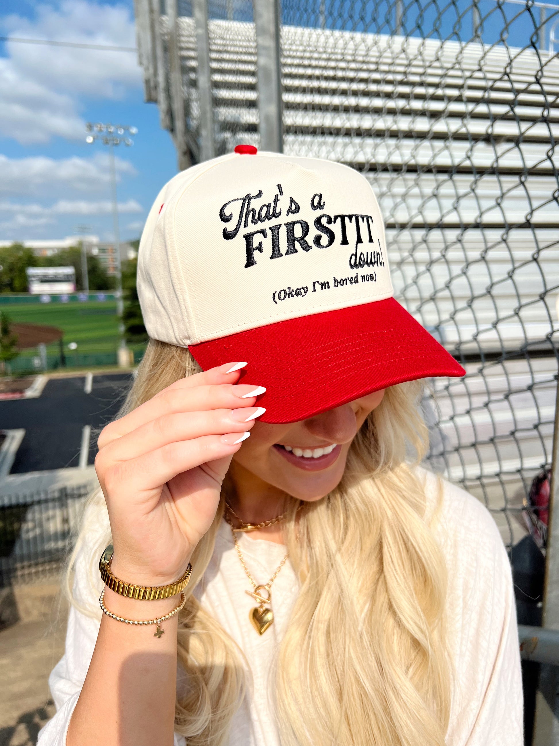 That's a Firstttt Down Hat | Funny Football Mom Trucker