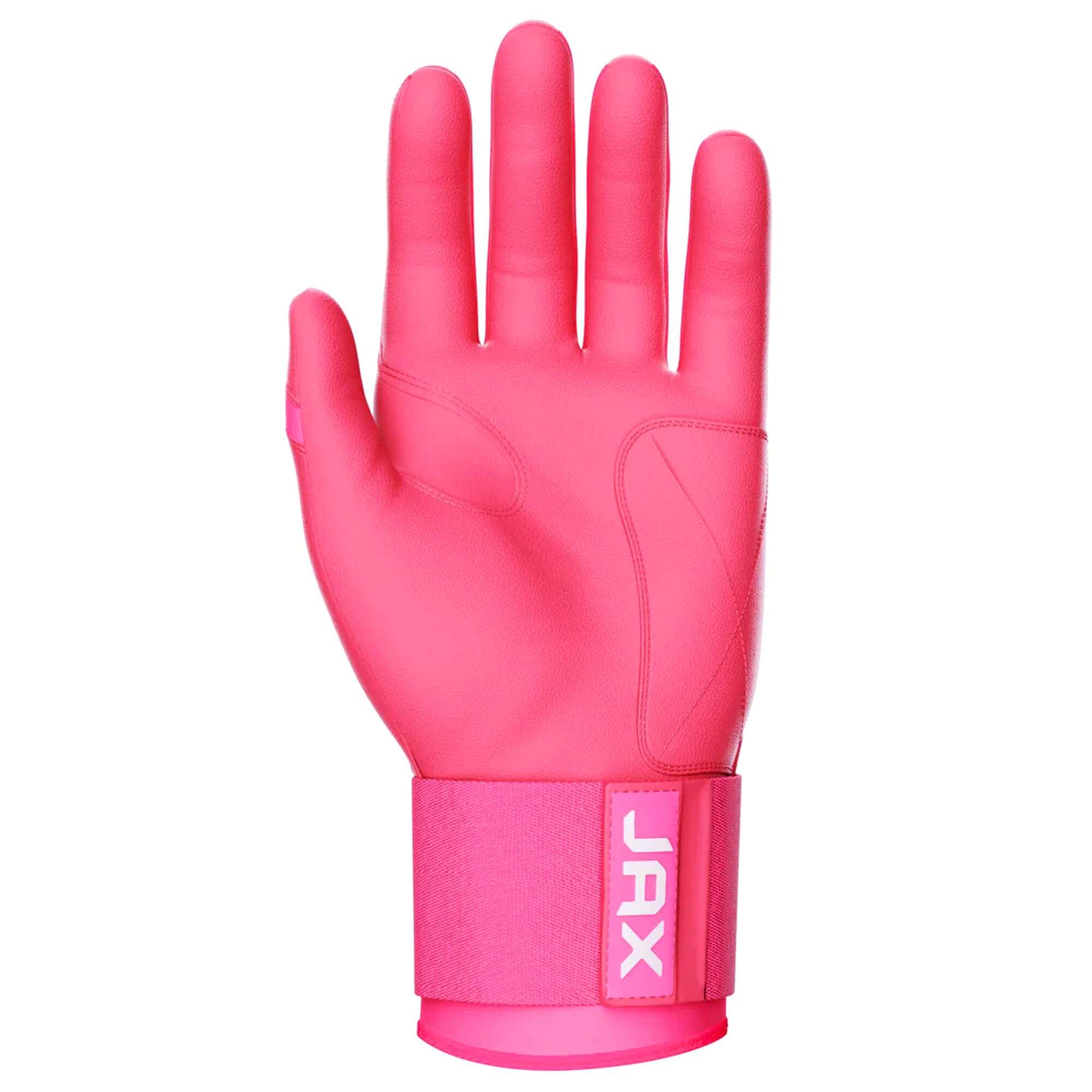 Collection of Pink glove with 'JAX' branding on a white background in a gallery layout