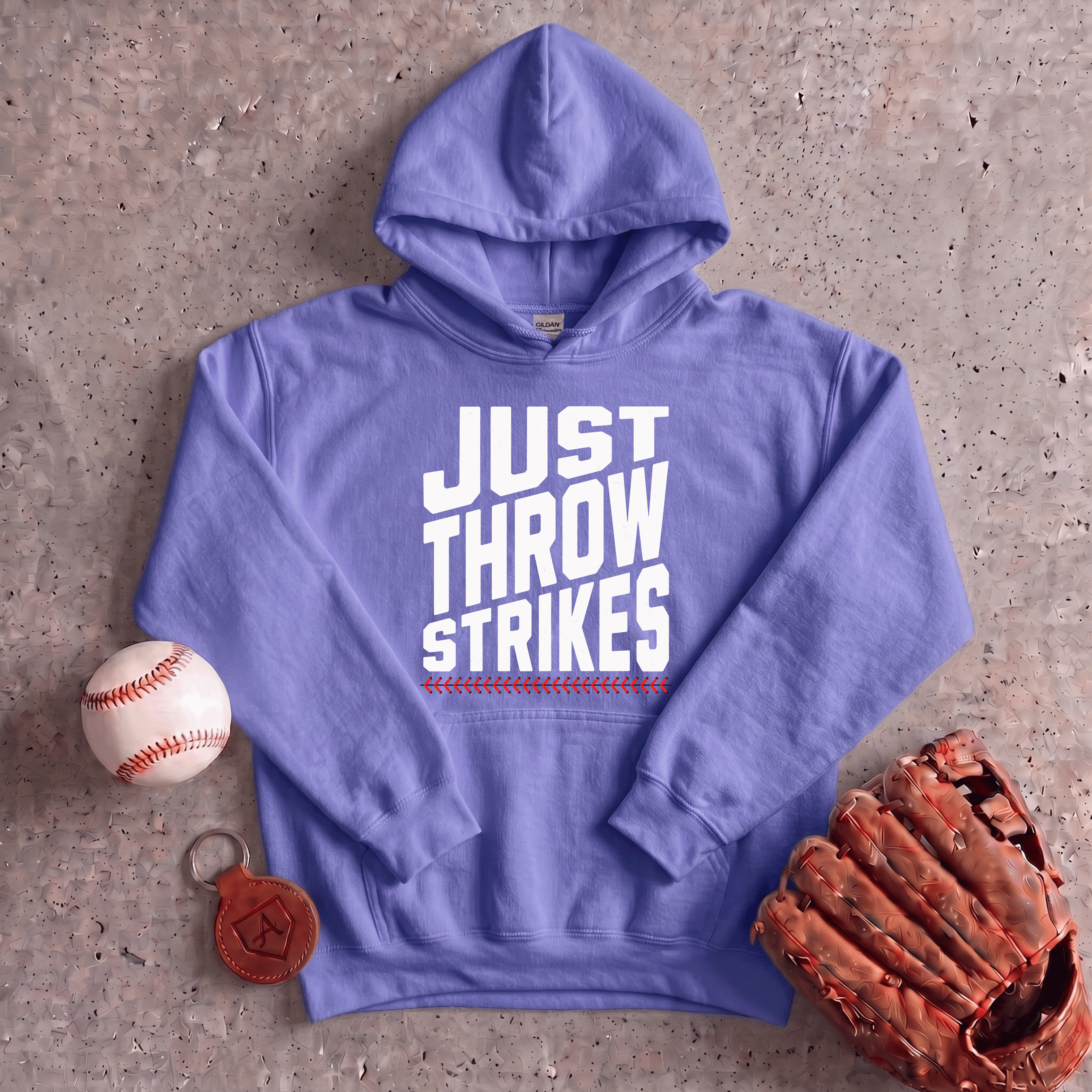 Collection of Just Throw Strikes Hoodie in a gallery layout