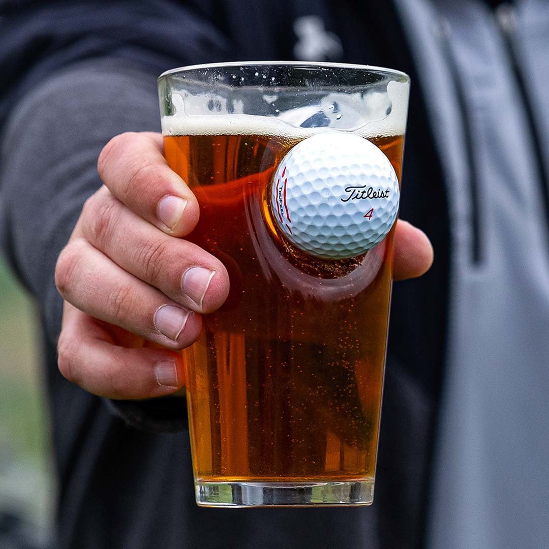 Collection of BenShot Golf Ball Glasses in a gallery layout