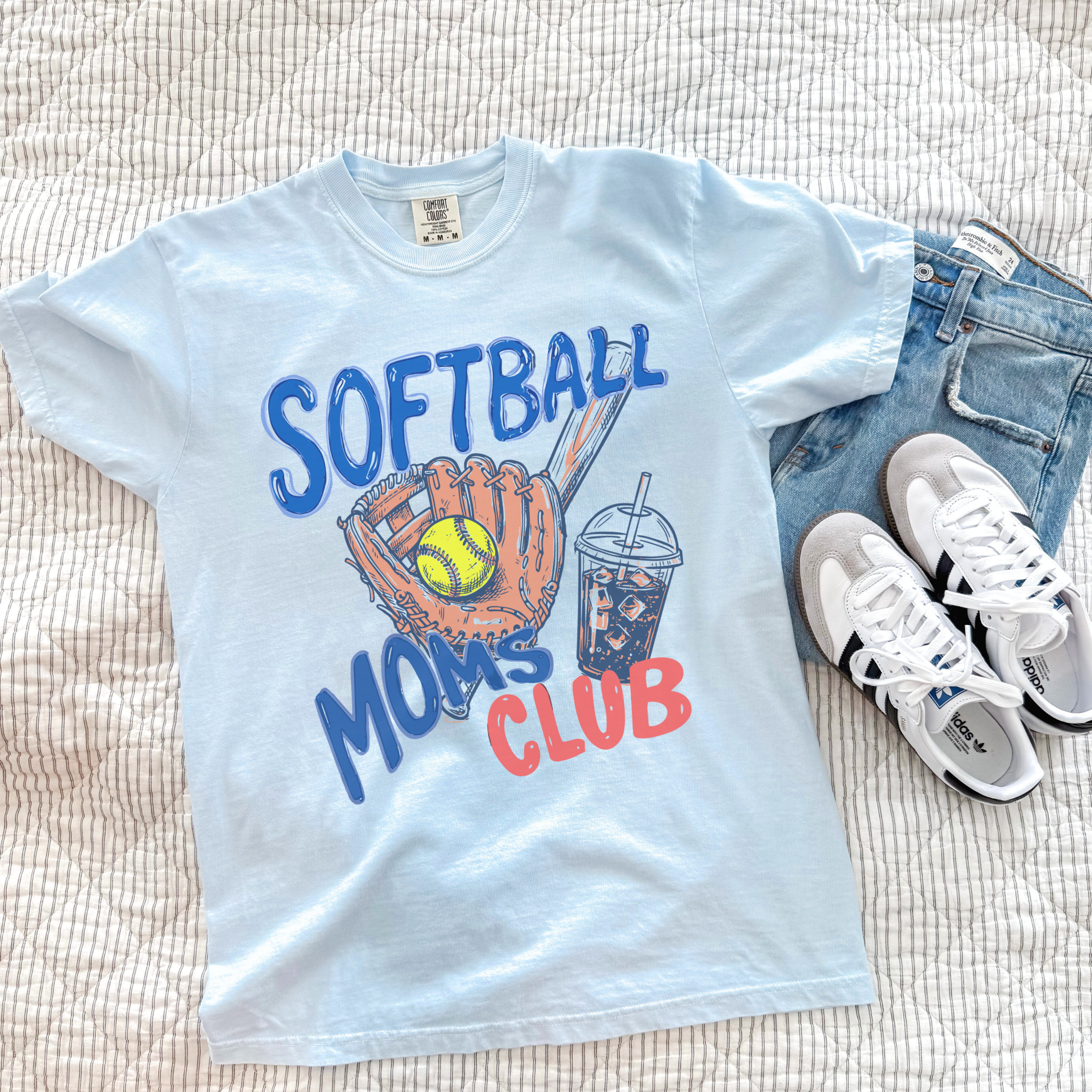 Collection of Softball Moms Club Graphic Tee – Cute Softball Mom Shirt in a gallery layout